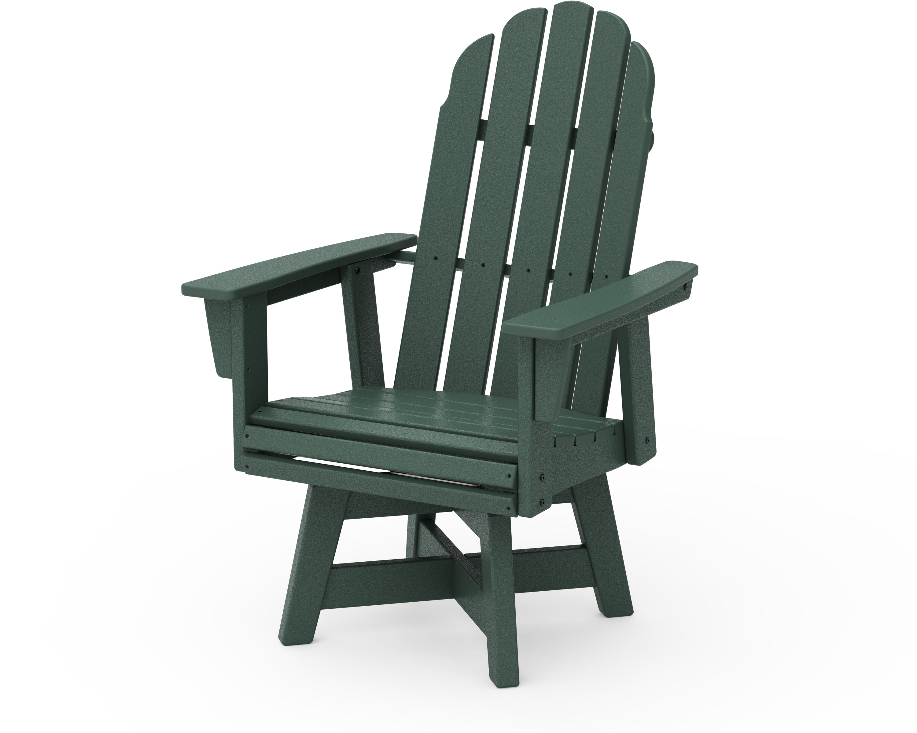 Vineyard Curveback Adirondack Swivel Dining Chair in Green
