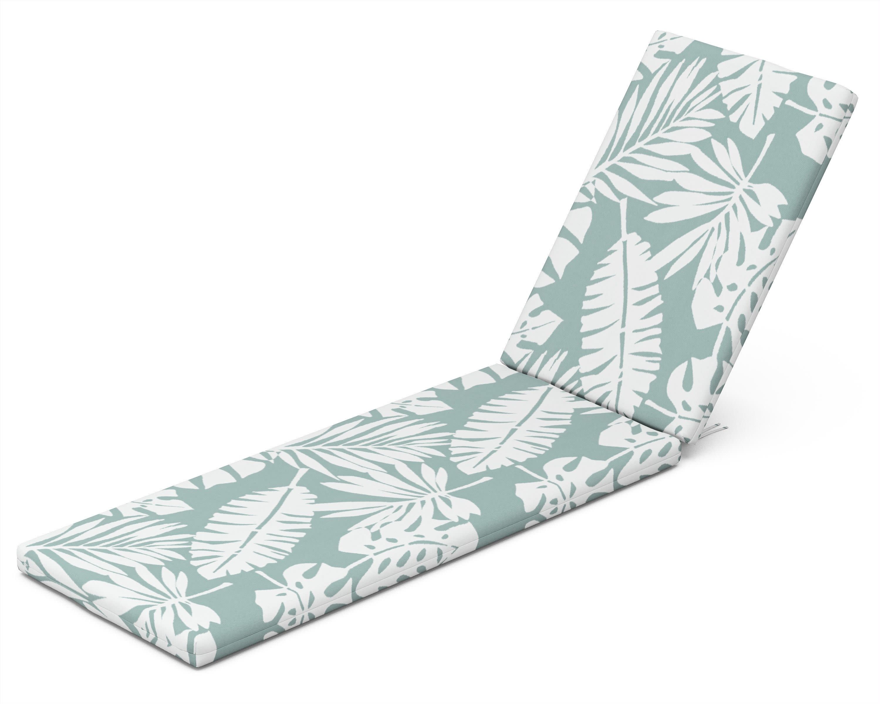 Chaise Cushion in Leaf Glacier Spa