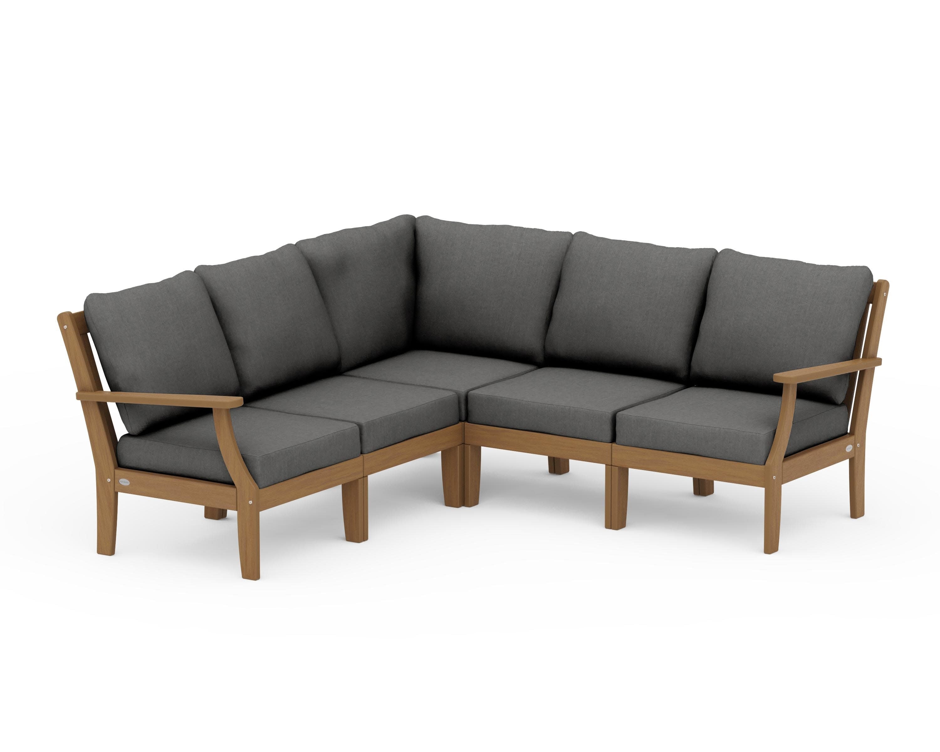 Braxton Modular 5-Piece Deep Seating Set in Natural / Spectrum Carbon