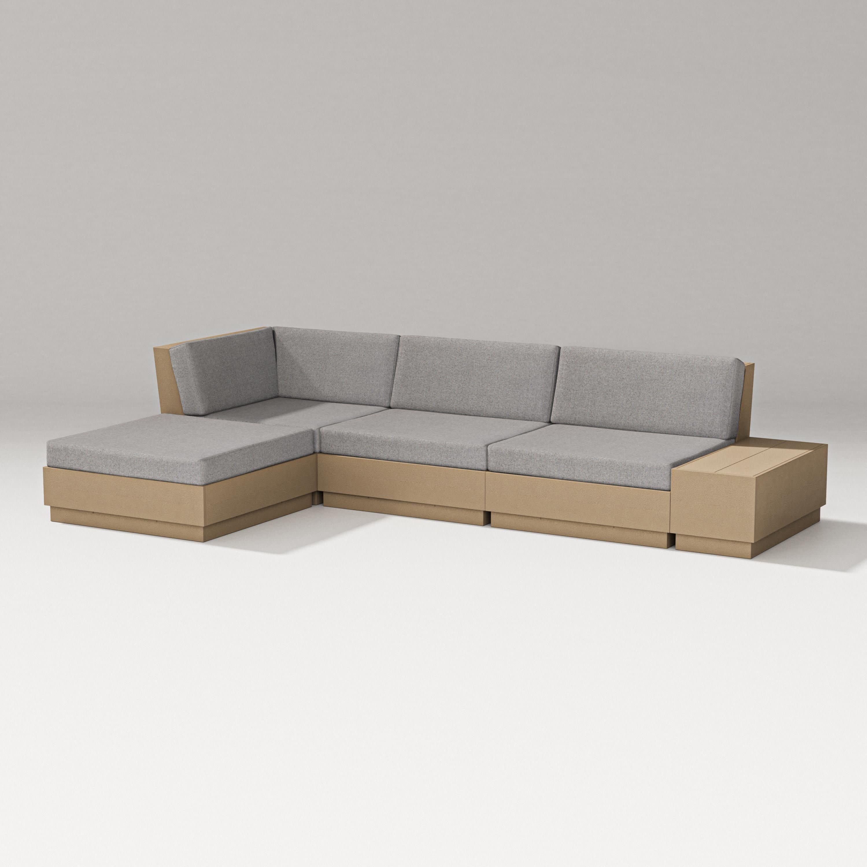 Elevate Chaise Sectional in Vintage Sahara / Grey Mist