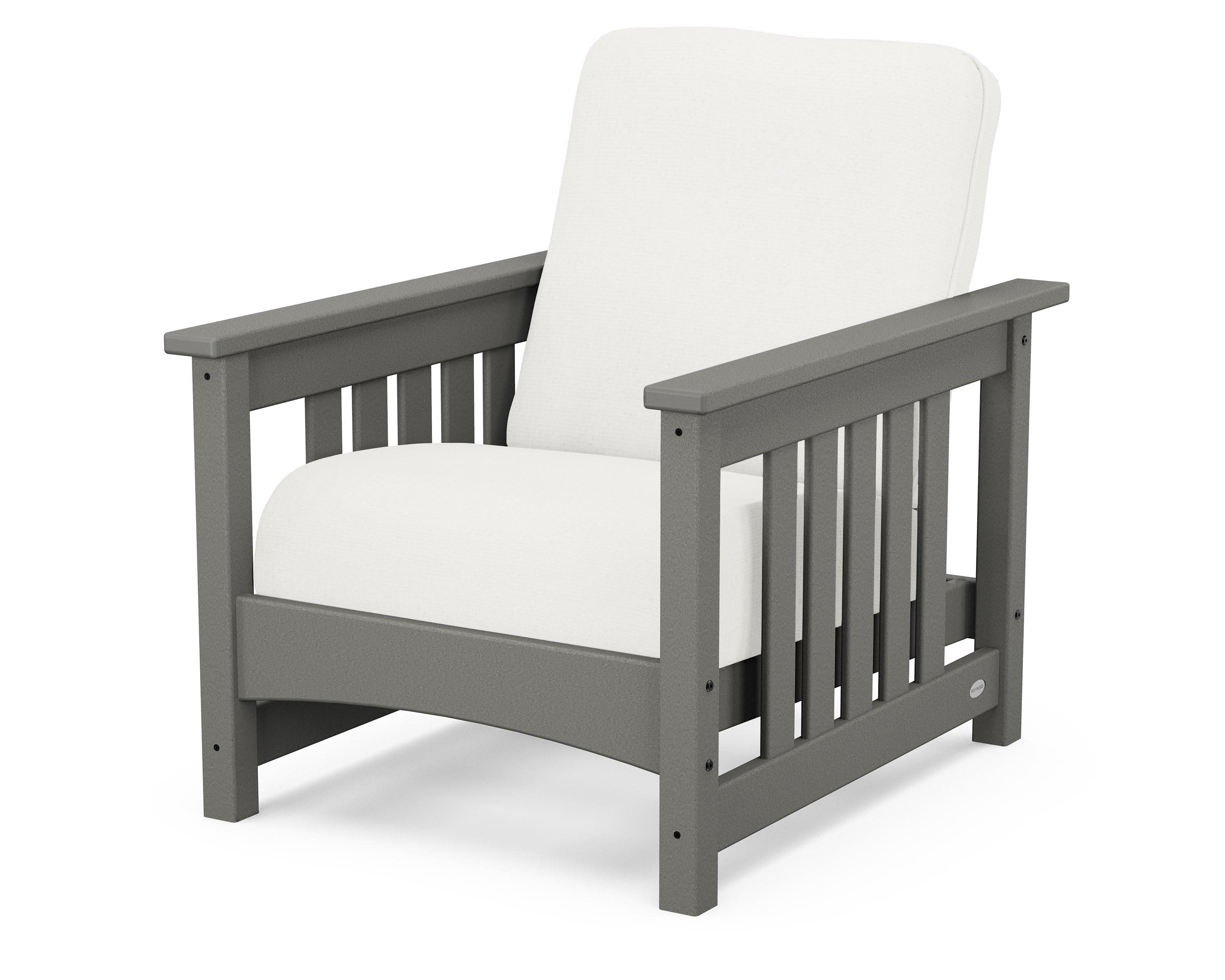 Club Mission Chair in Slate Grey / Natural Linen