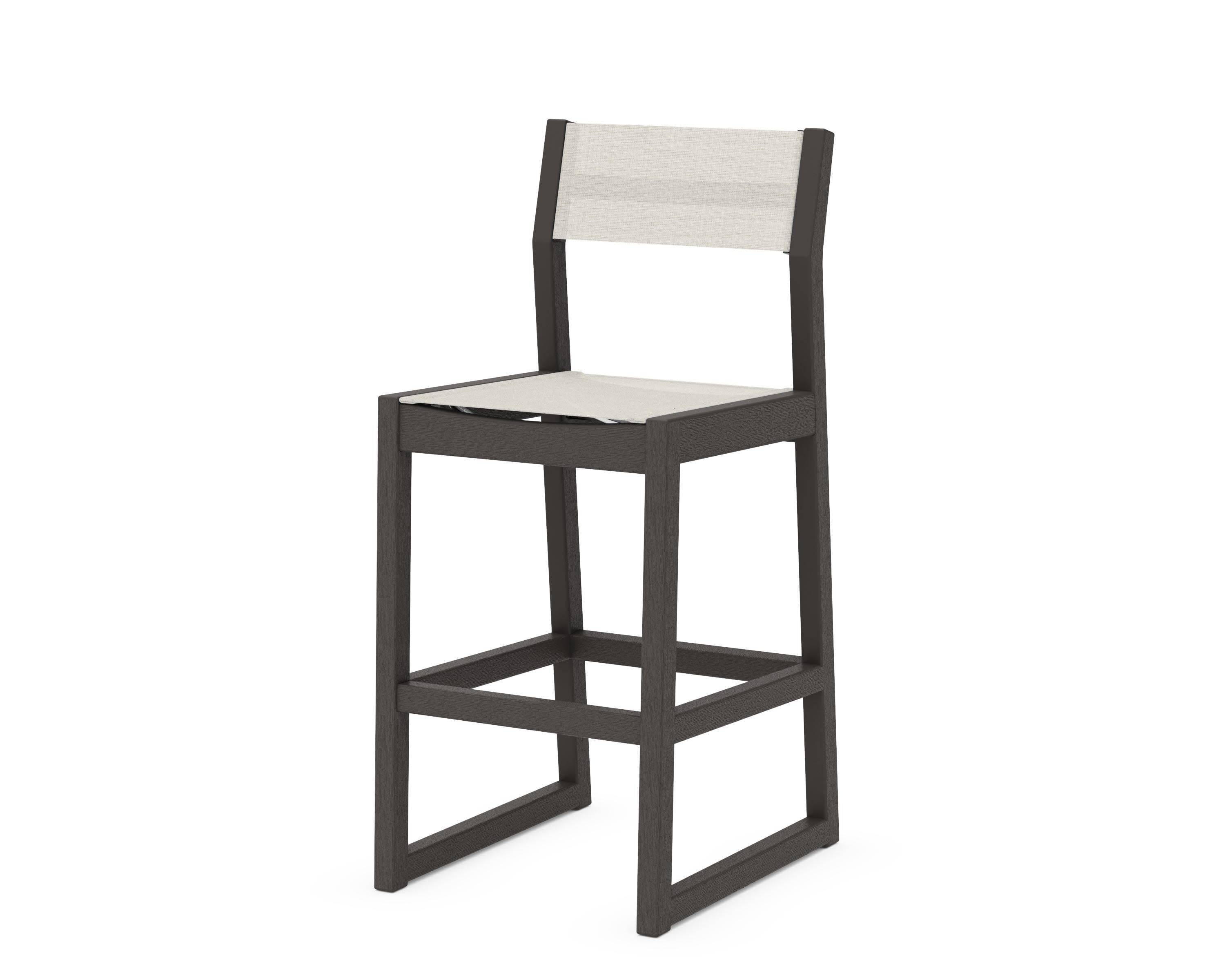EDGE Sling Bar Side Chair in Vintage Coffee / Parchment Sling