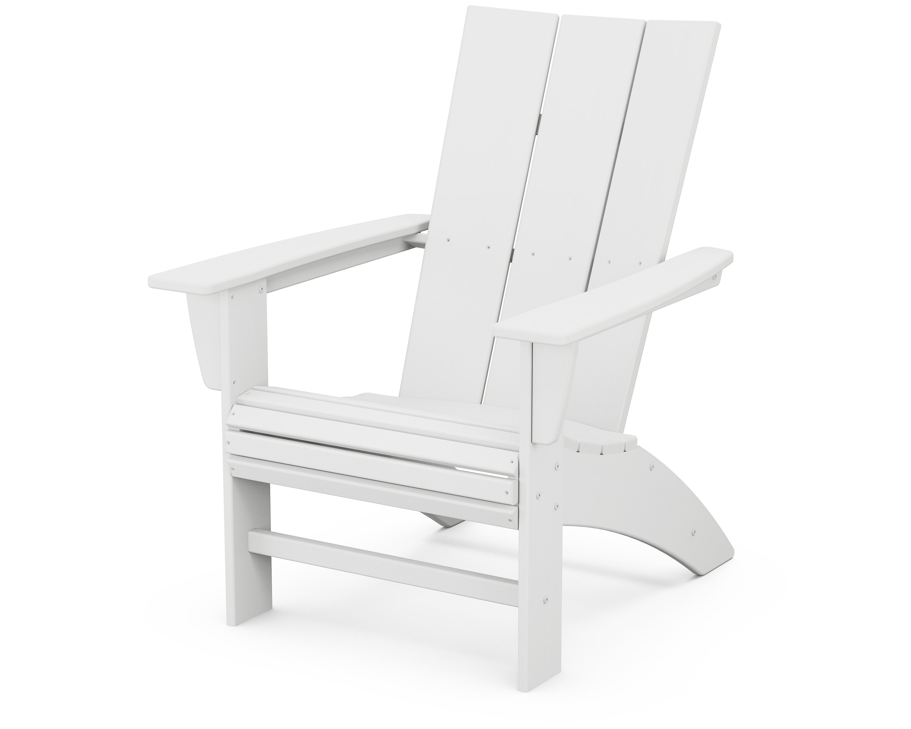 Modern Curveback Adirondack Chair in White