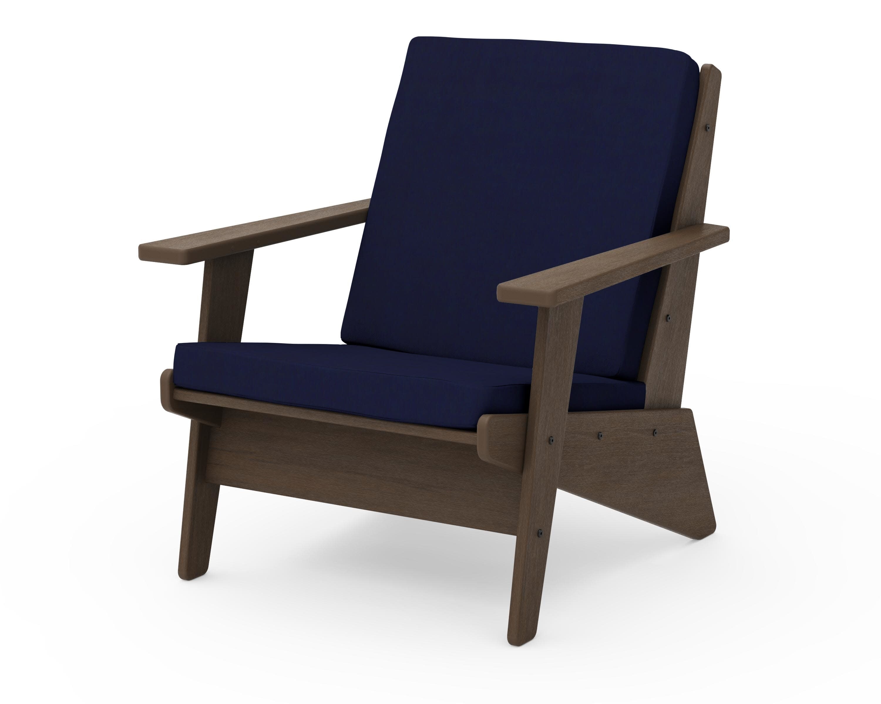 Riviera Modern Lounge Chair in Kona / Navy