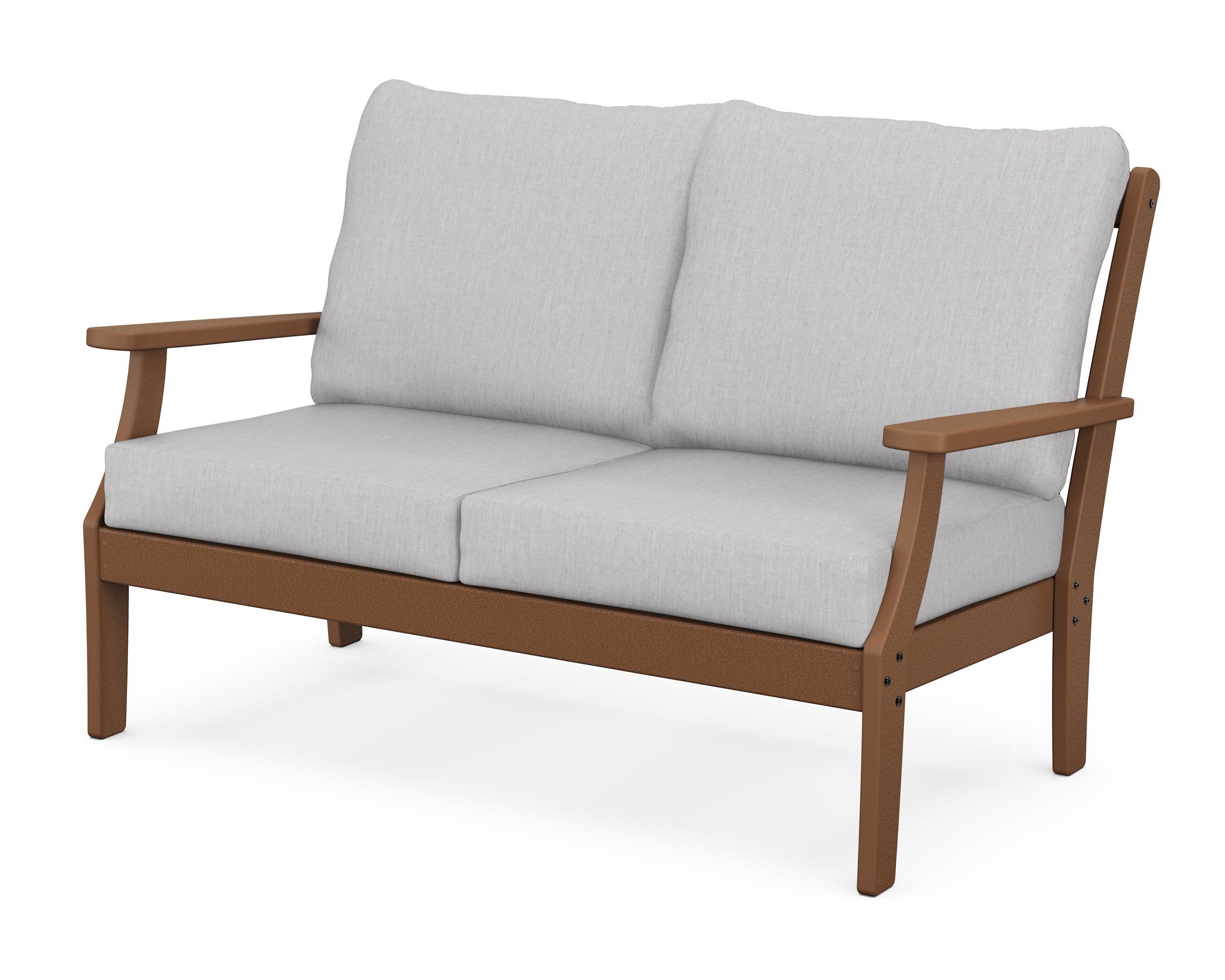 Braxton Deep Seating Loveseat in Teak / Granite