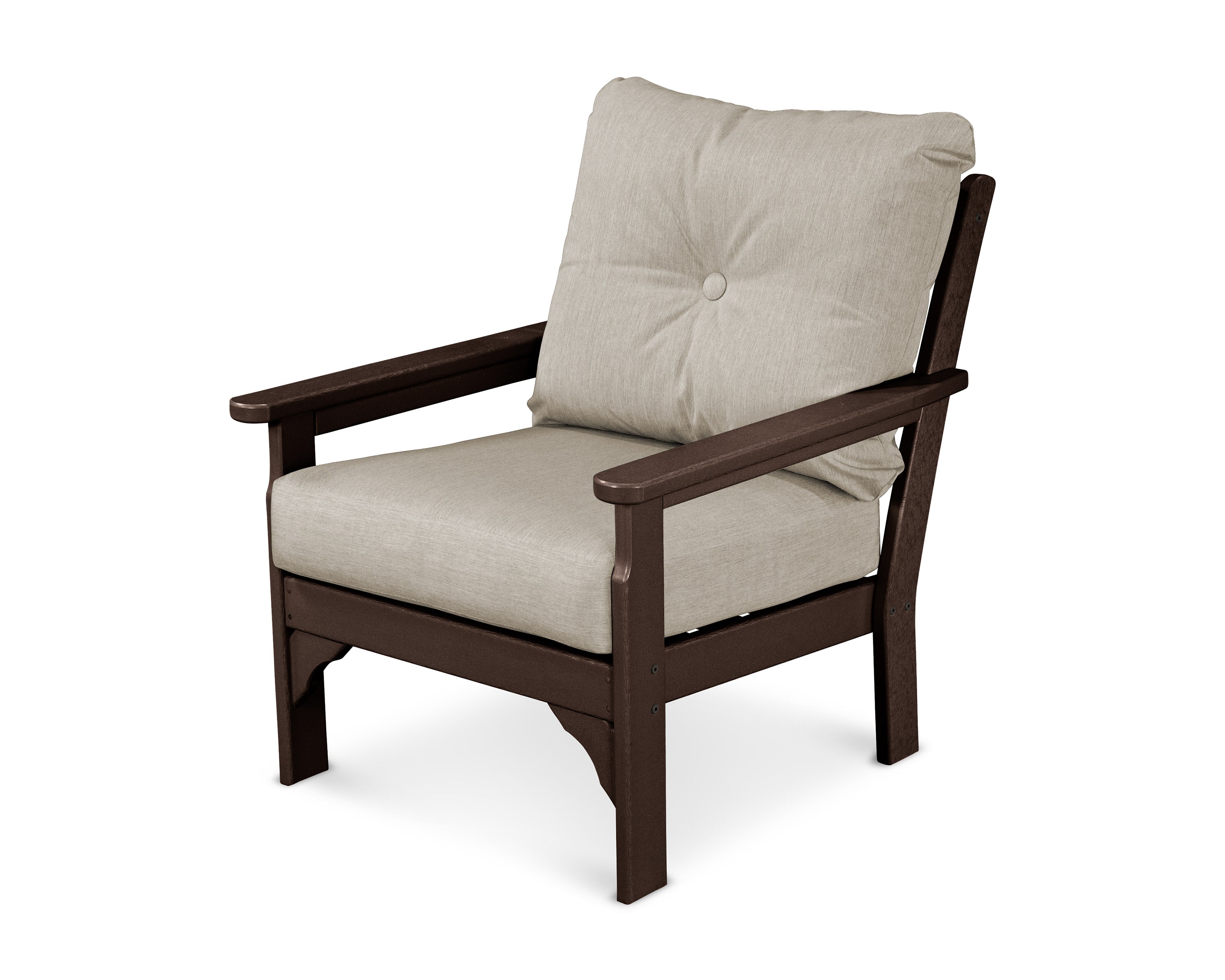 Vineyard Deep Seating Chair in Mahogany / Cast Ash