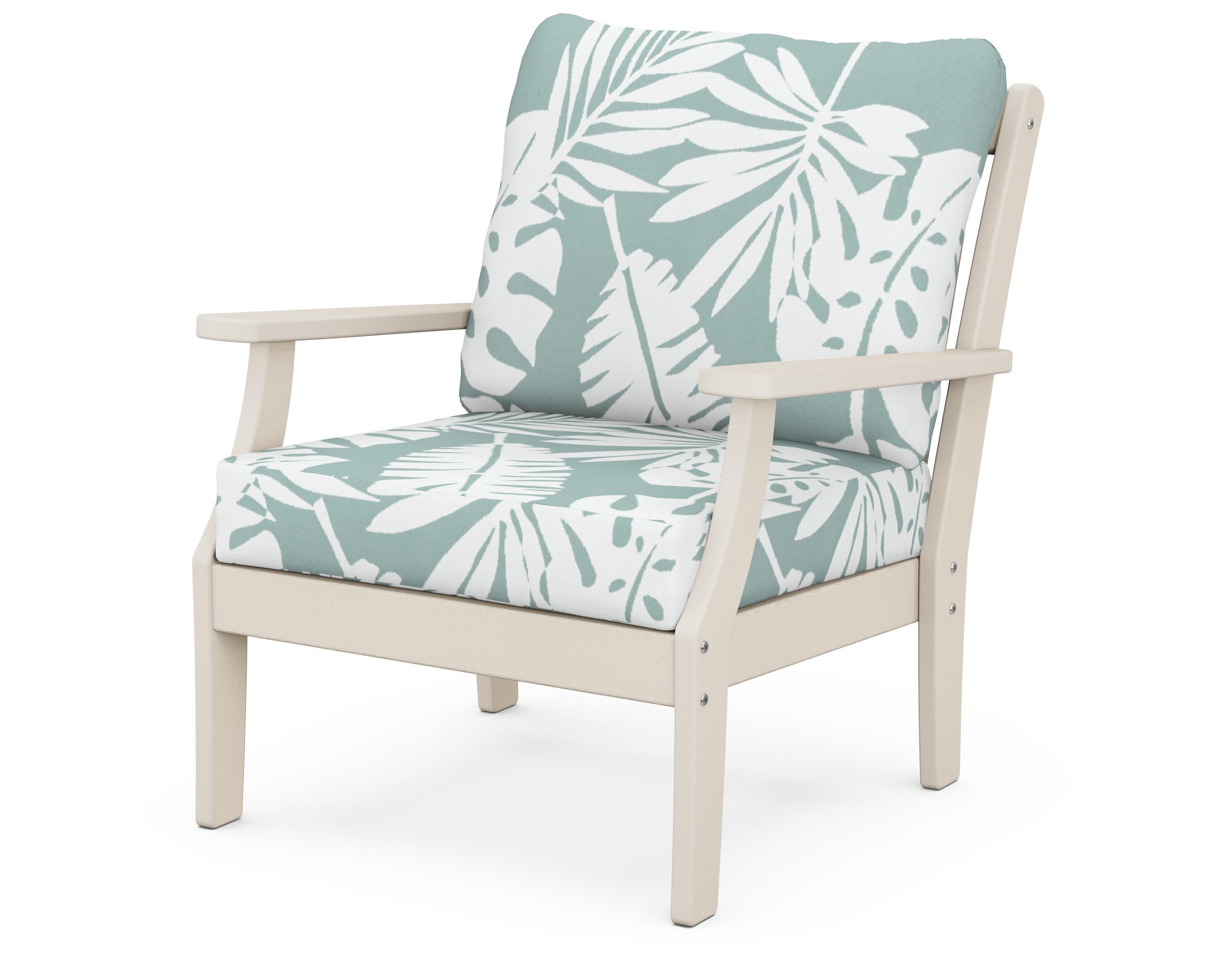 Braxton Deep Seating Chair in Sand / Leaf Glacier Spa