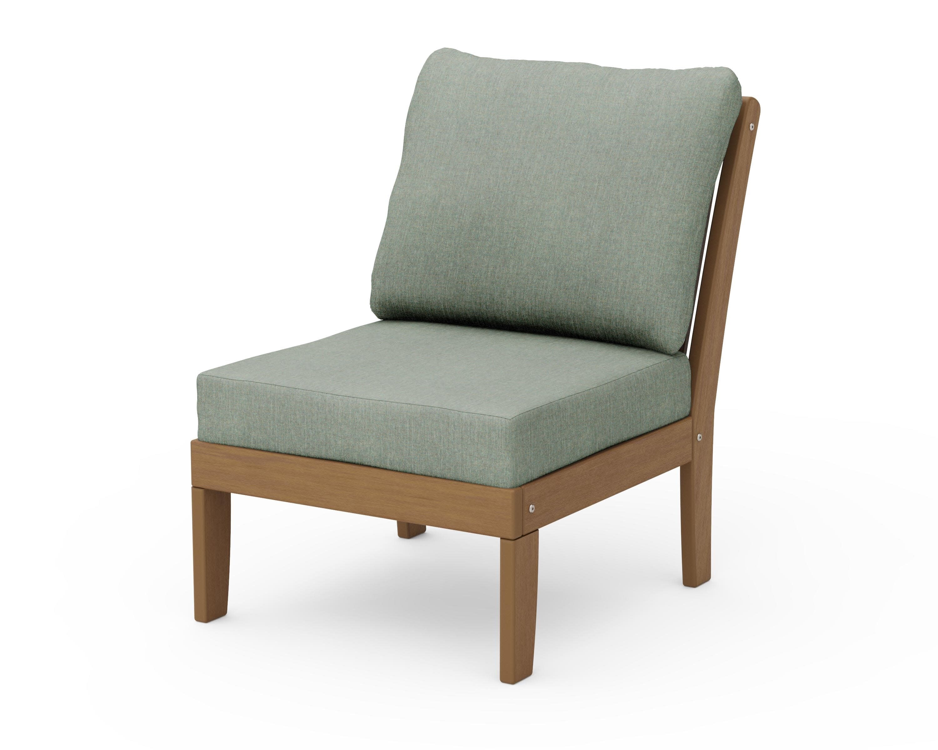 Braxton Modular Armless Chair in Natural / Cast Sage