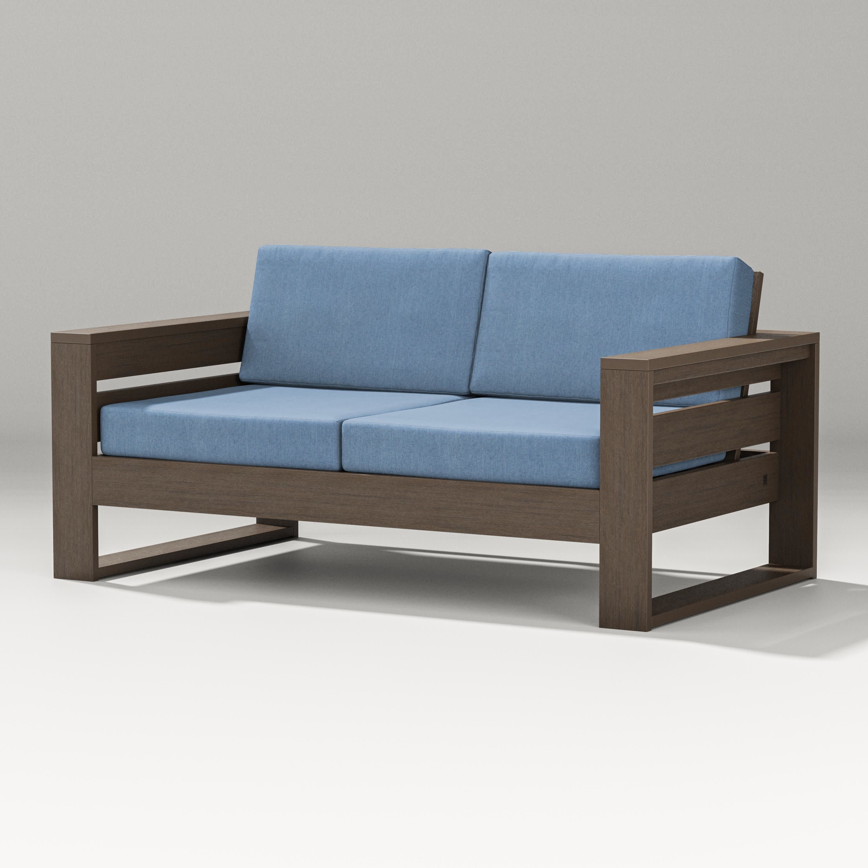 Latitude Loveseat in Kona / Sky Blue