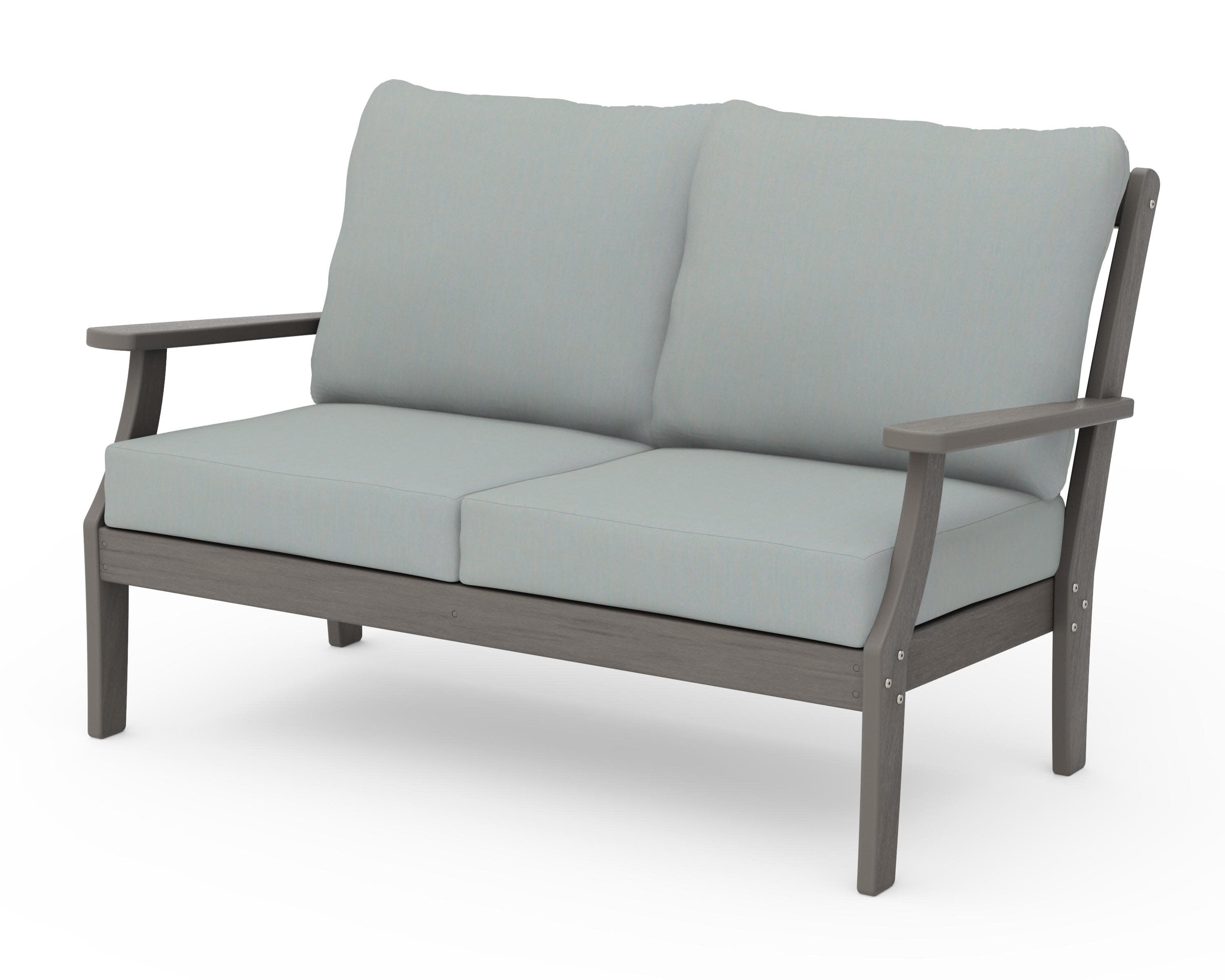 Braxton Deep Seating Loveseat in Driftwood / Spa