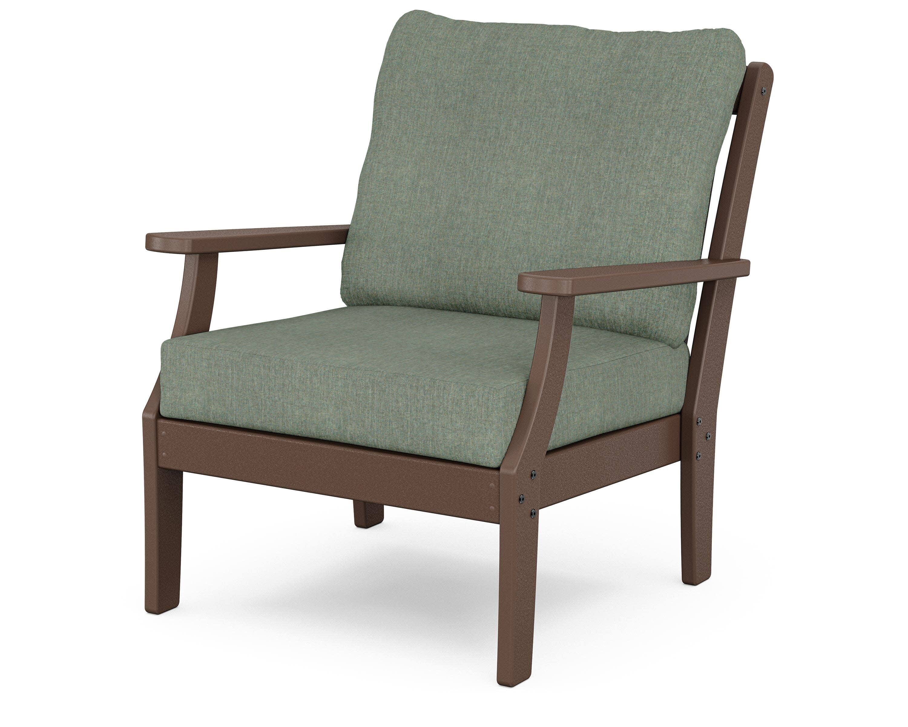 Braxton Deep Seating Chair in Mahogany / Cast Sage