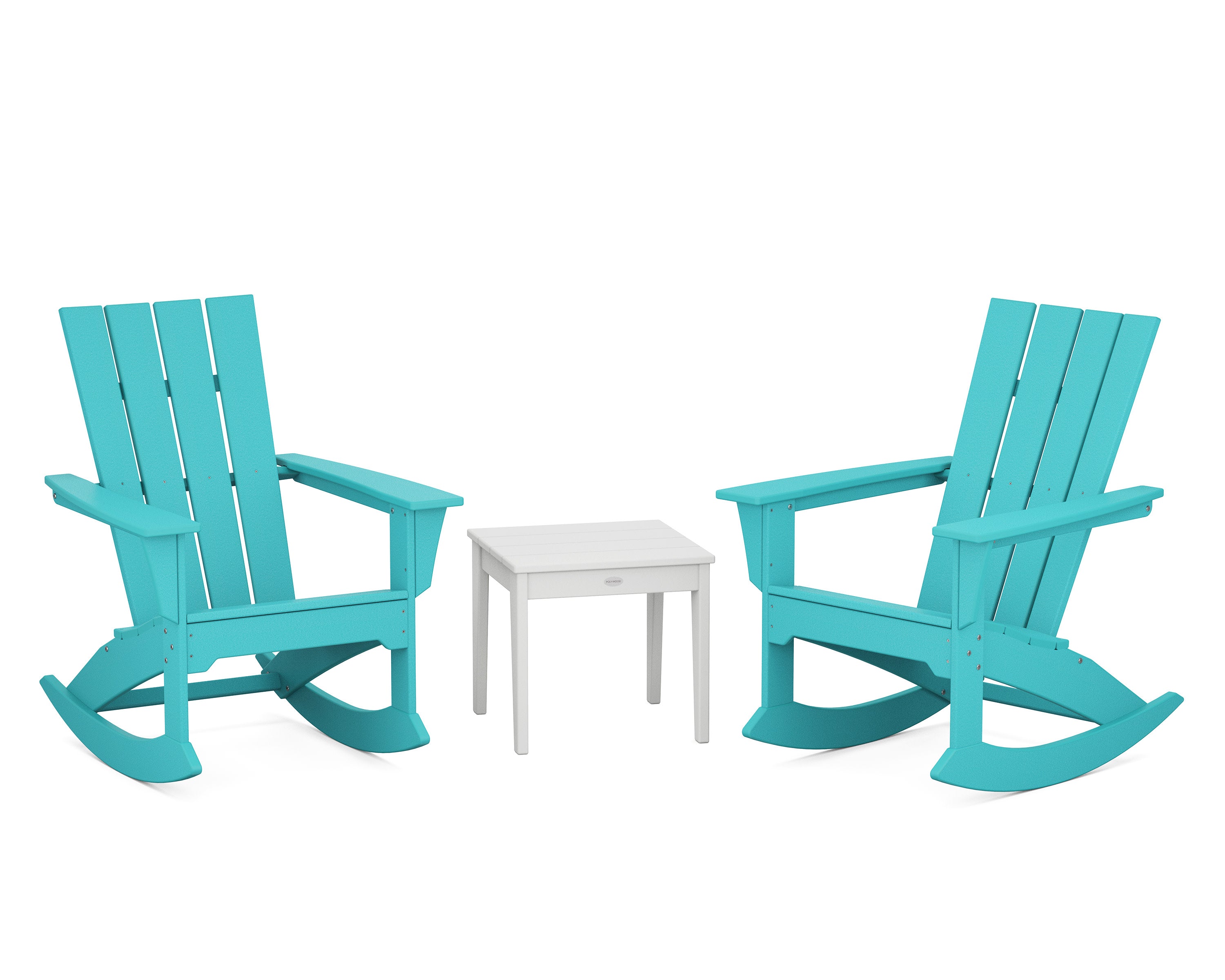 Quattro 3-Piece Rocker Set in Aruba / White