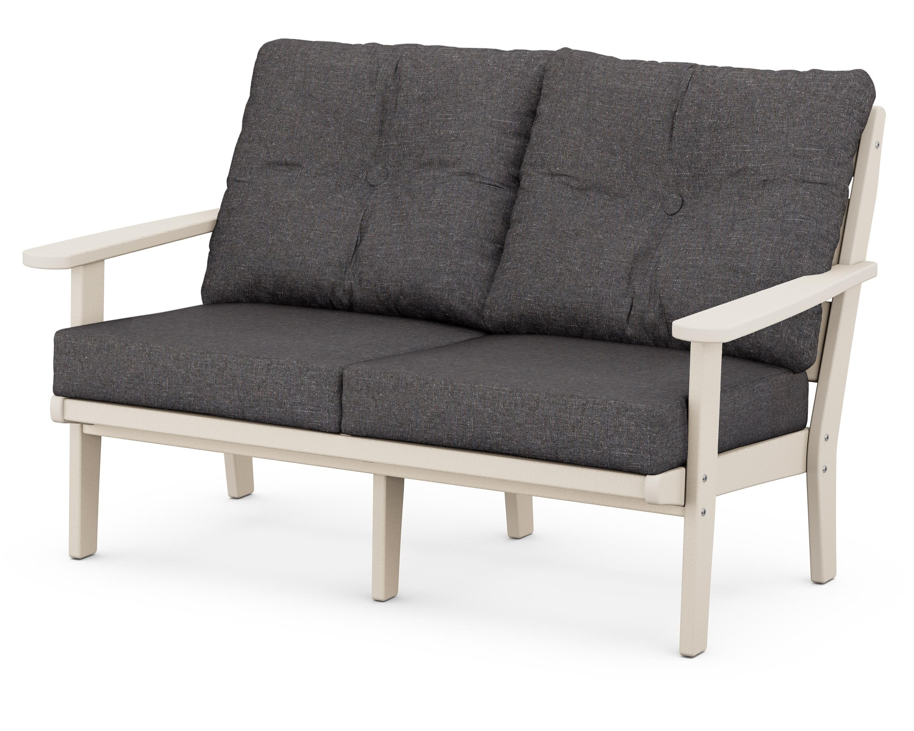 Lakeside Deep Seating Loveseat in Sand / Ash Charcoal