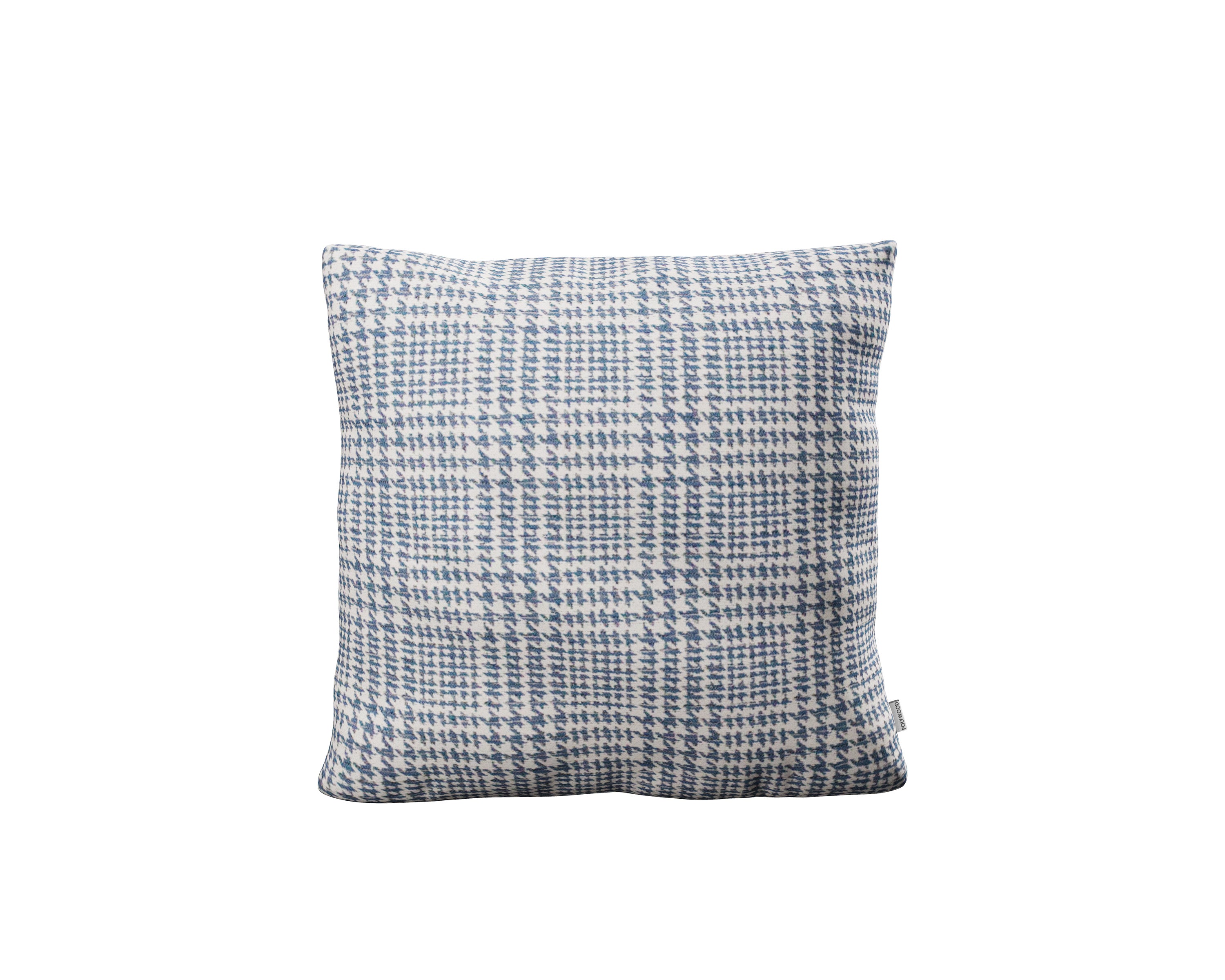 18" Outdoor Throw Pillow in Houndstooth Sky Blue