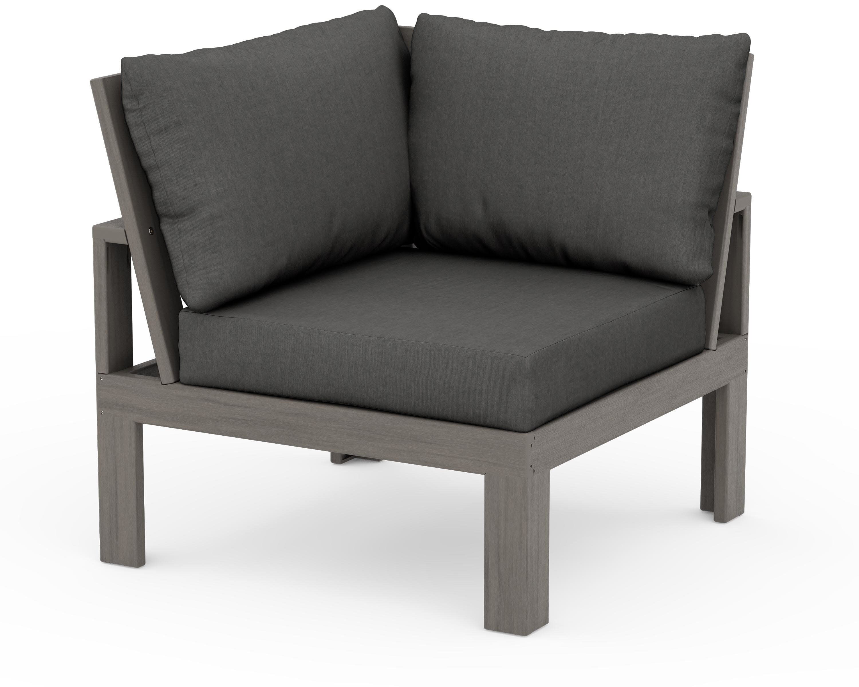 Modular Corner Chair in Driftwood / Spectrum Carbon