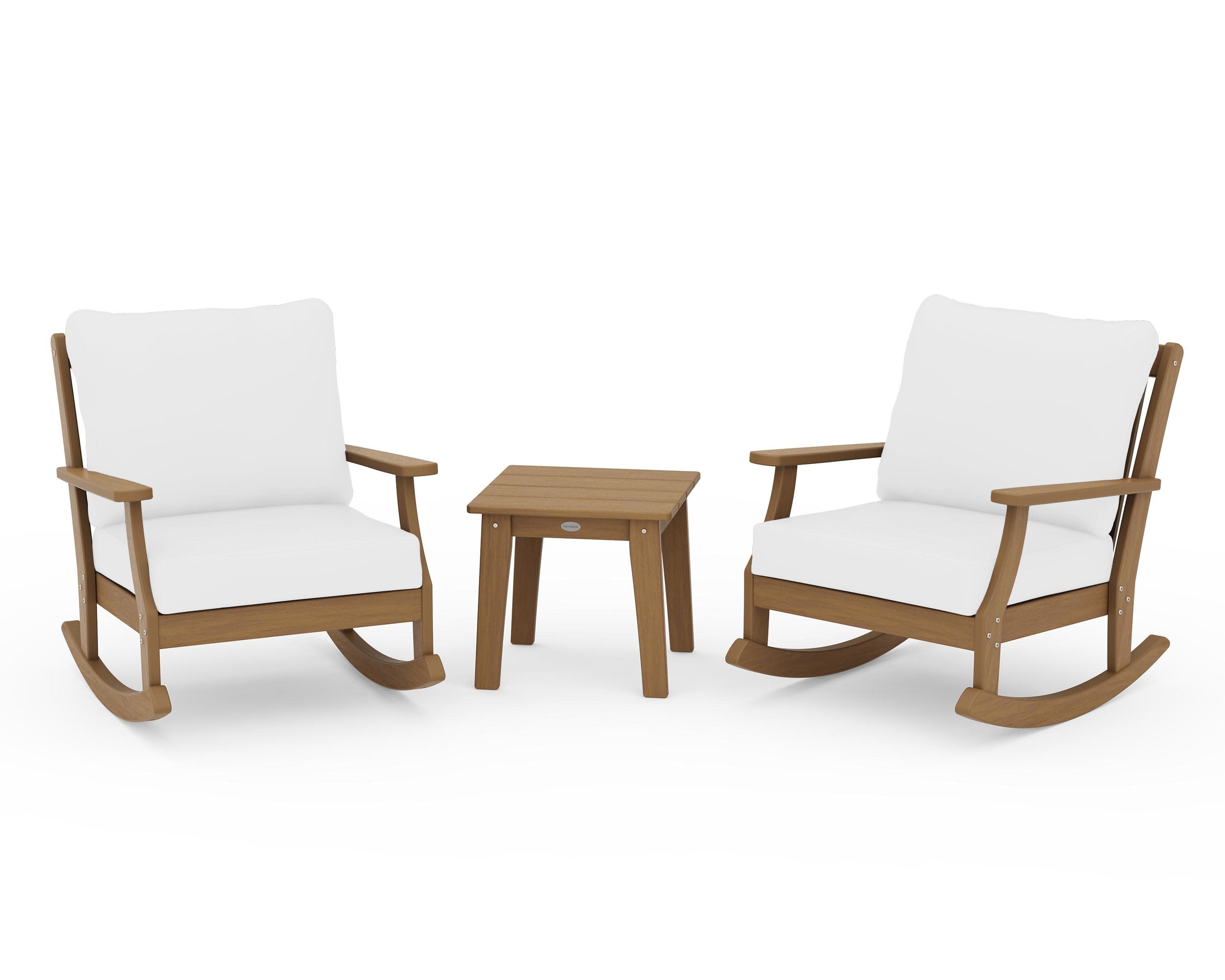 Braxton 3-Piece Deep Seating Rocker Set in Natural / Natural