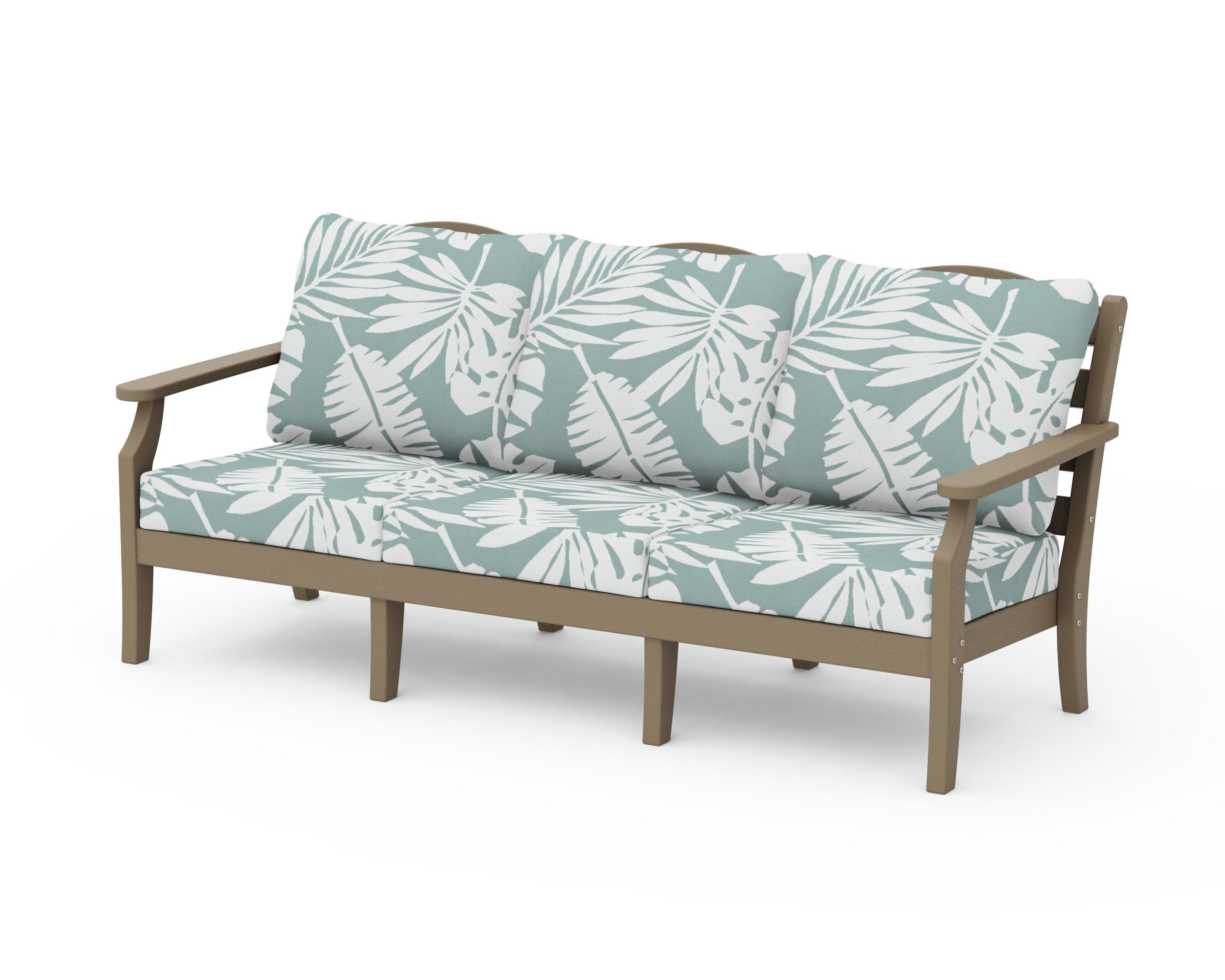 Savannah Deep Seating Sofa in Vintage Sahara / Leaf Glacier Spa
