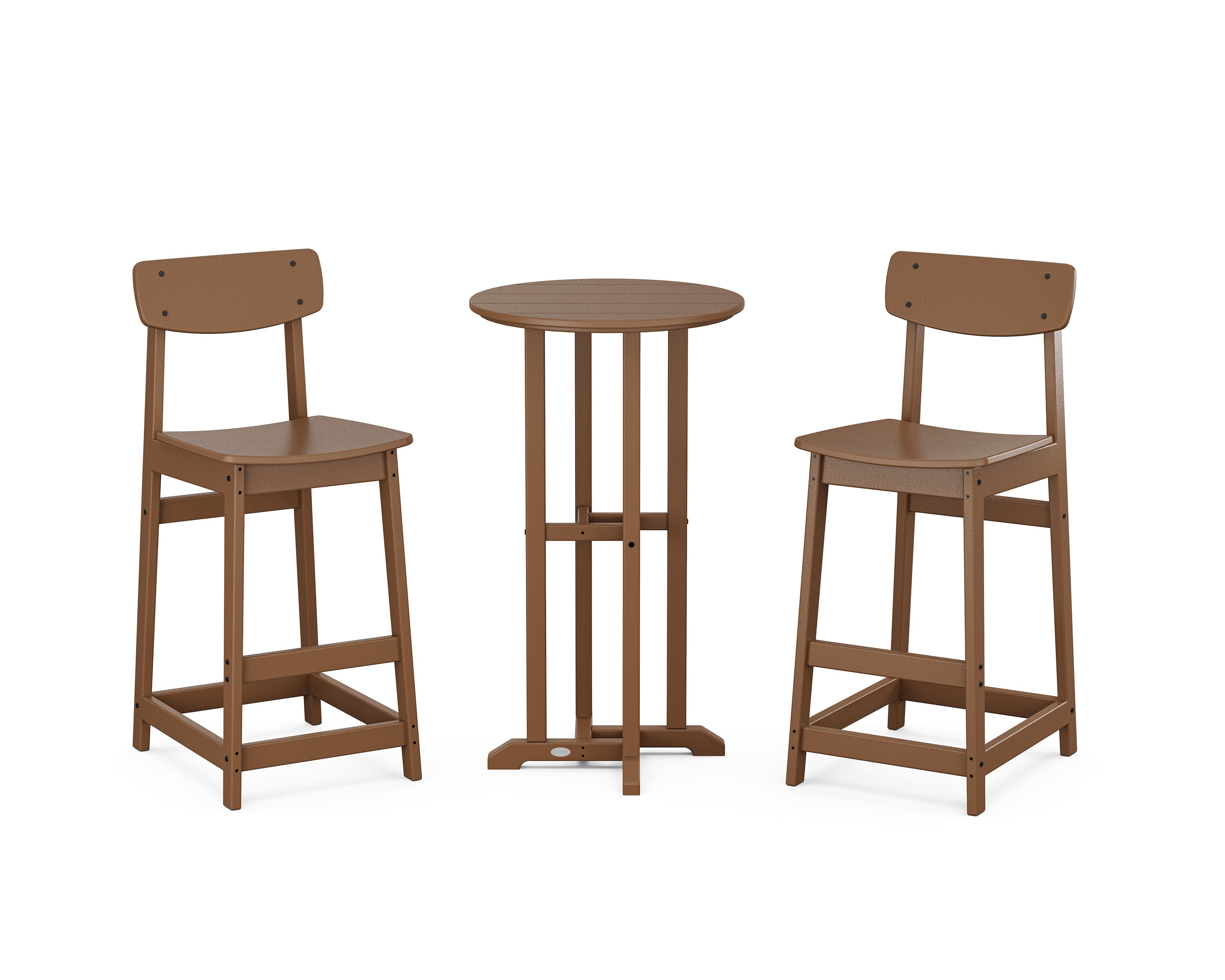 Modern Studio Urban Bar Chair 3-Piece Bistro Set in Teak