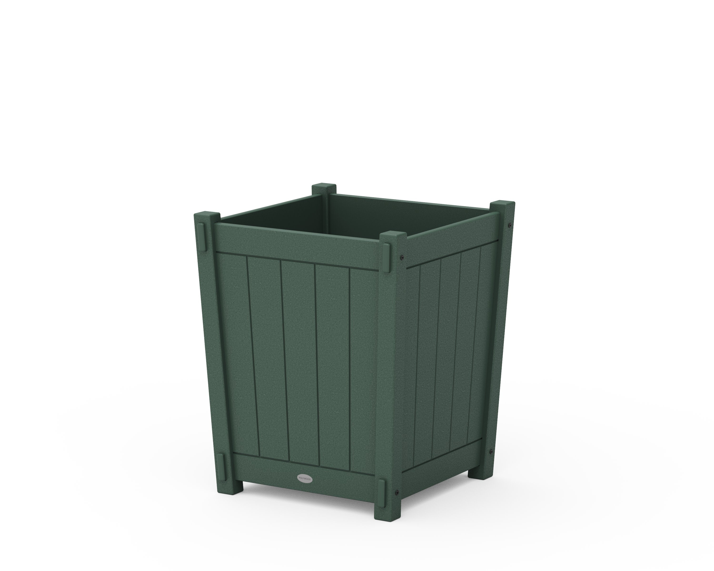Vineyard Large Tapered Square Short Planter Box in Green