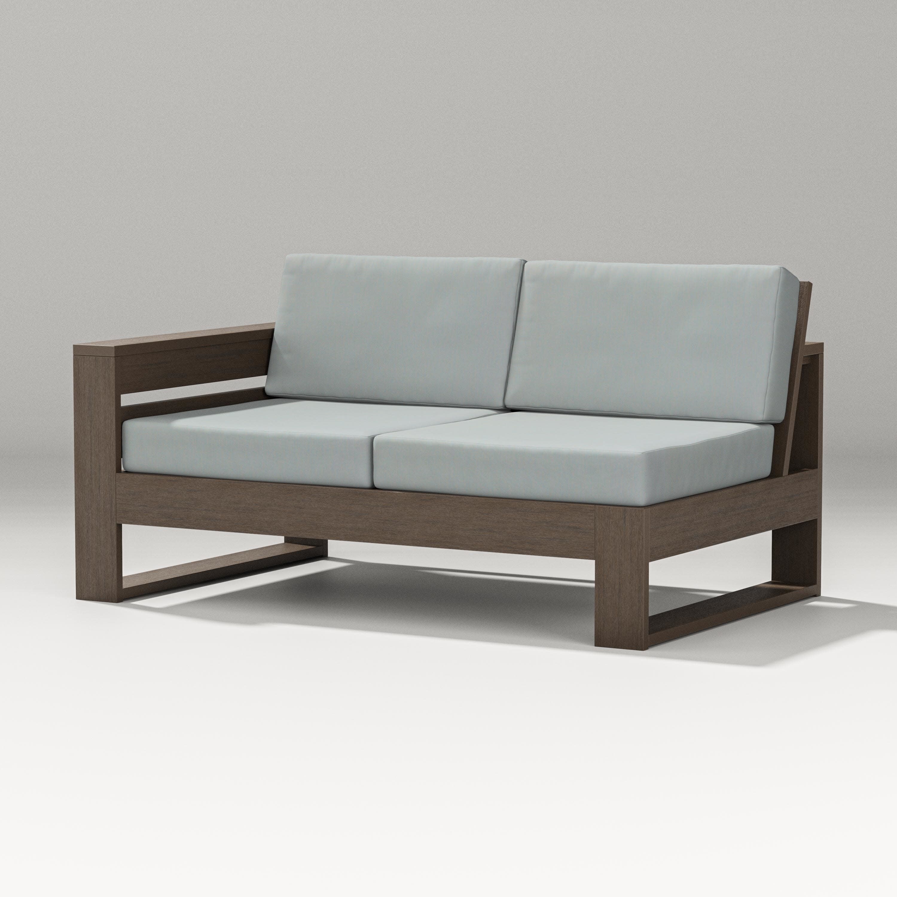 Latitude Modular Left Arm Loveseat in Kona / Spa