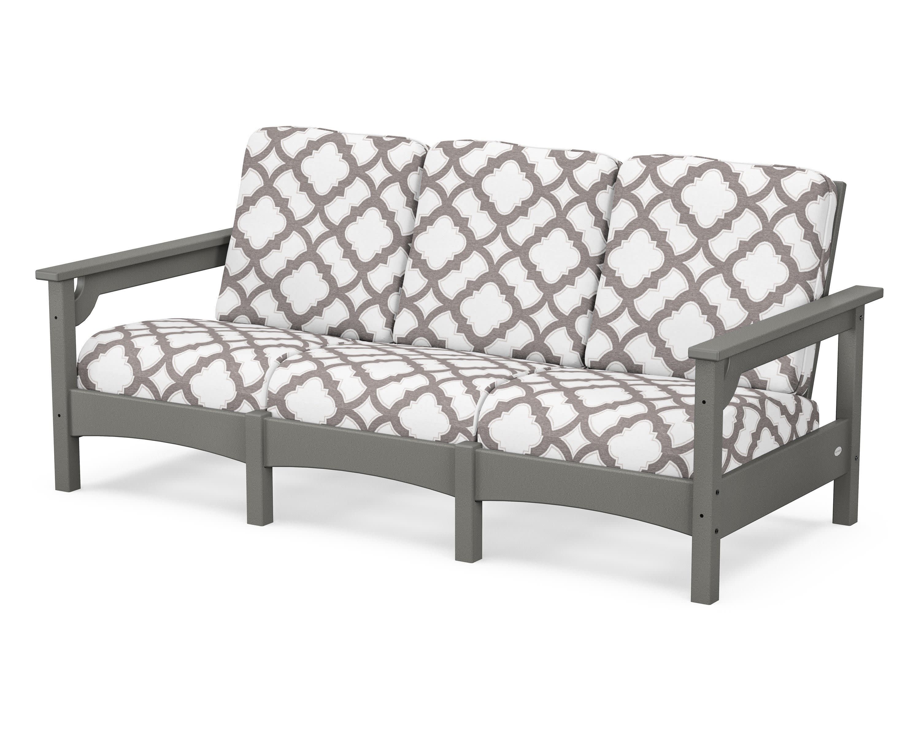 Club Sofa in Slate Grey / Trellis Grey Mist