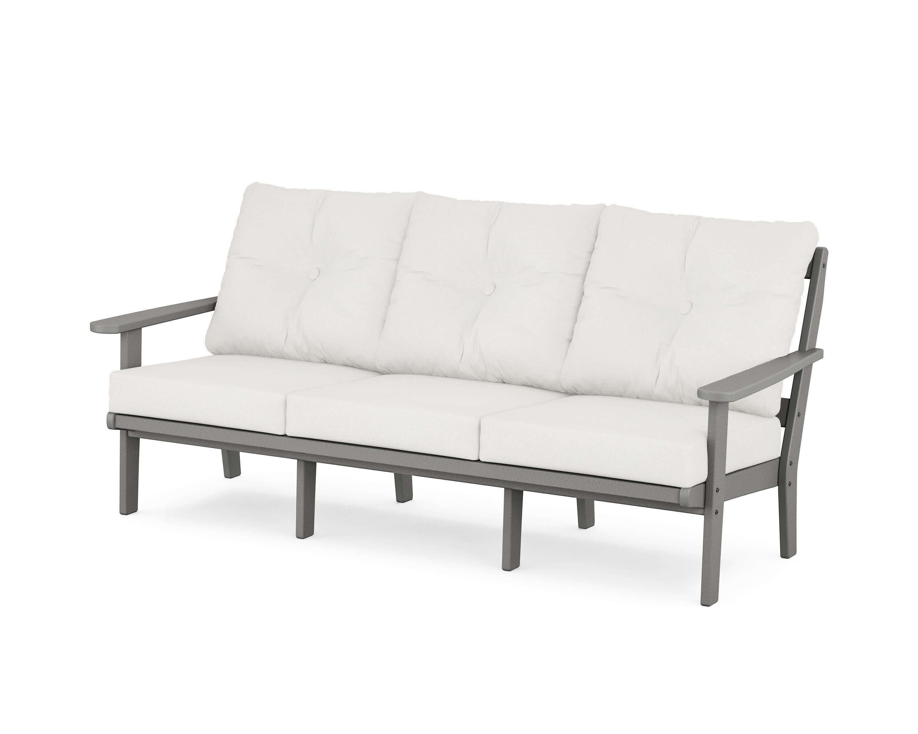 Mission Deep Seating Sofa in Slate Grey / Natural Linen