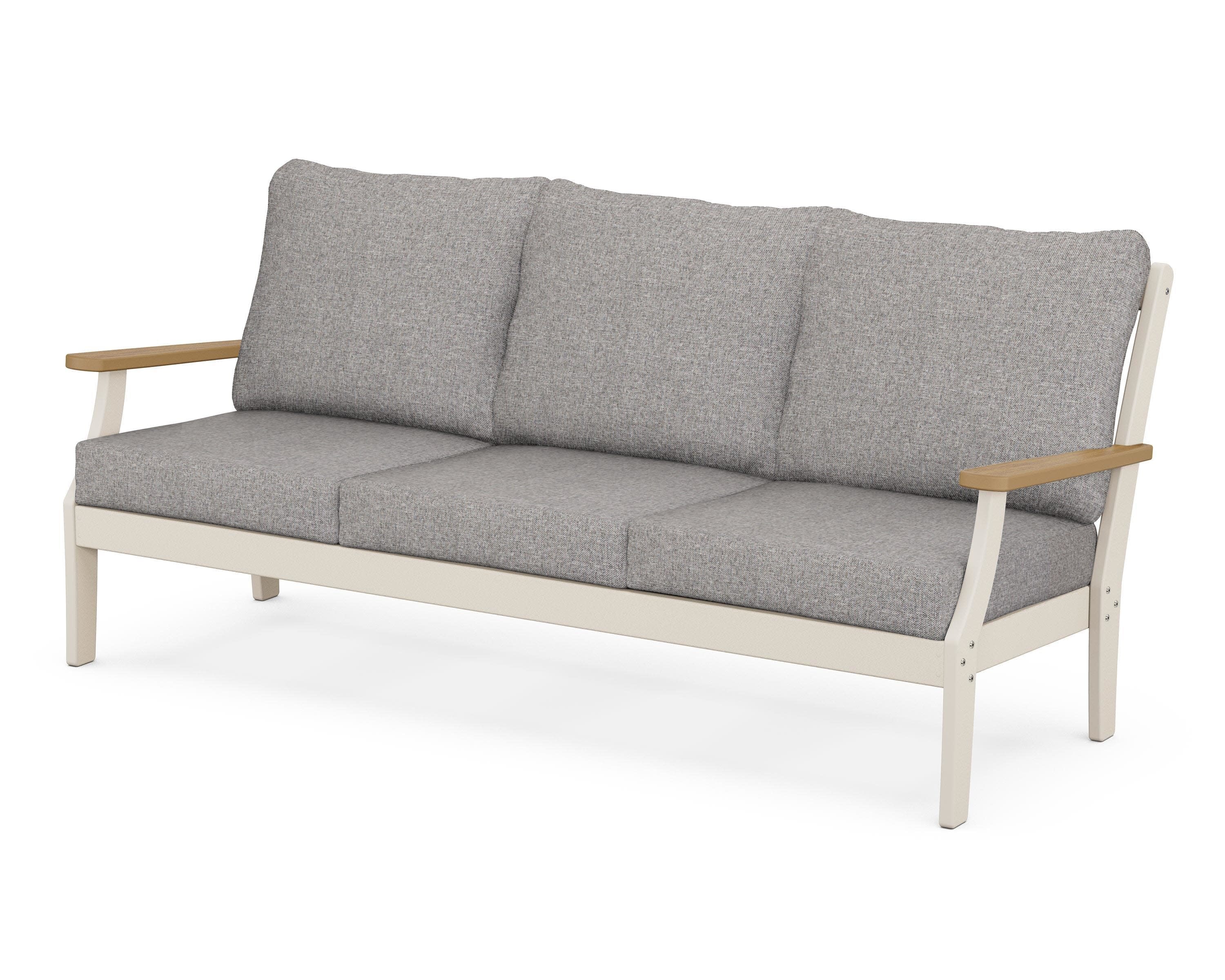 Braxton Deep Seating Sofa in Sand / Natural / Grey Mist