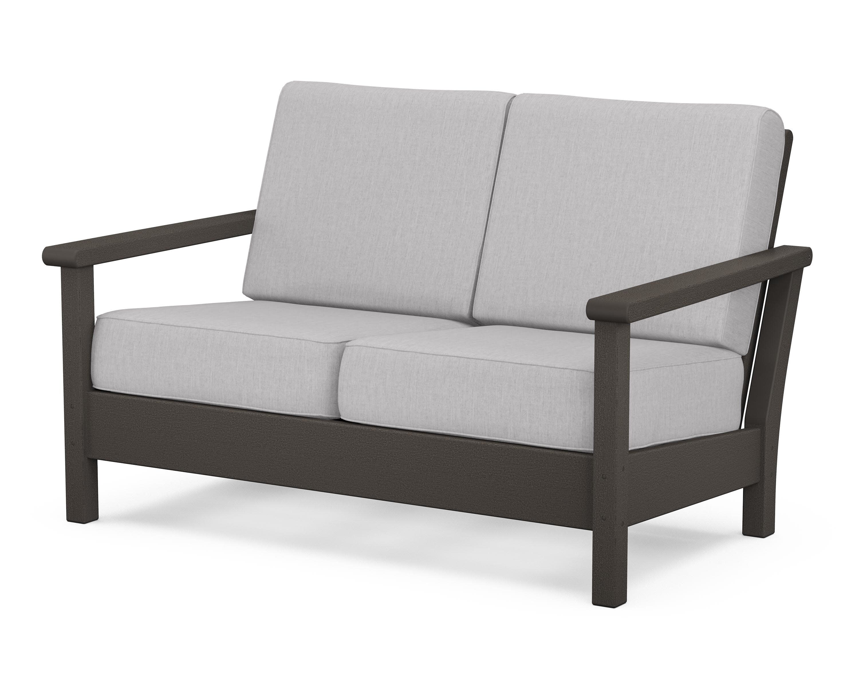 Harbour Deep Seating Loveseat in Vintage Coffee / Granite