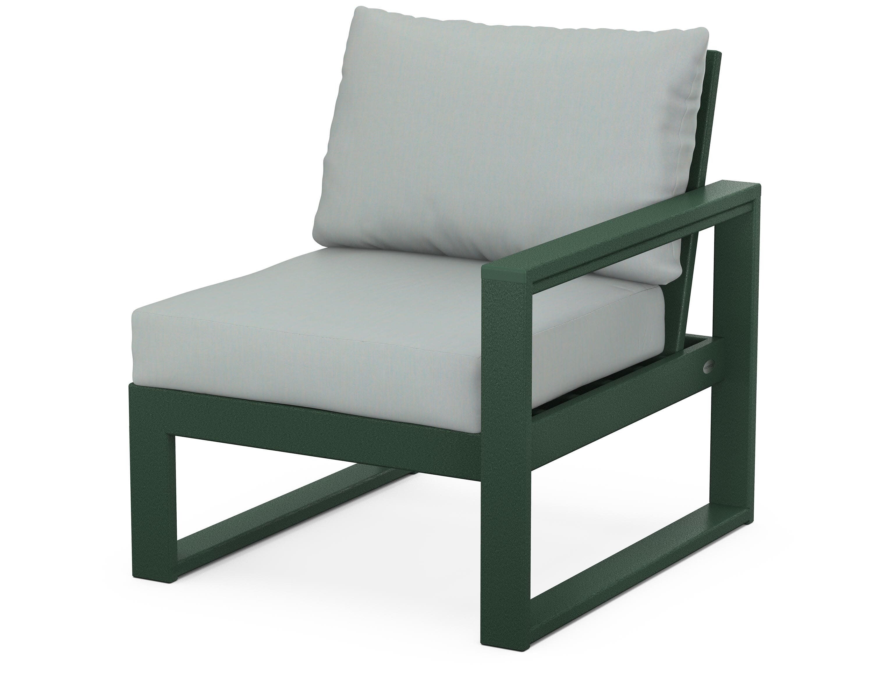 EDGE Modular Right Arm Chair in Green / Spa