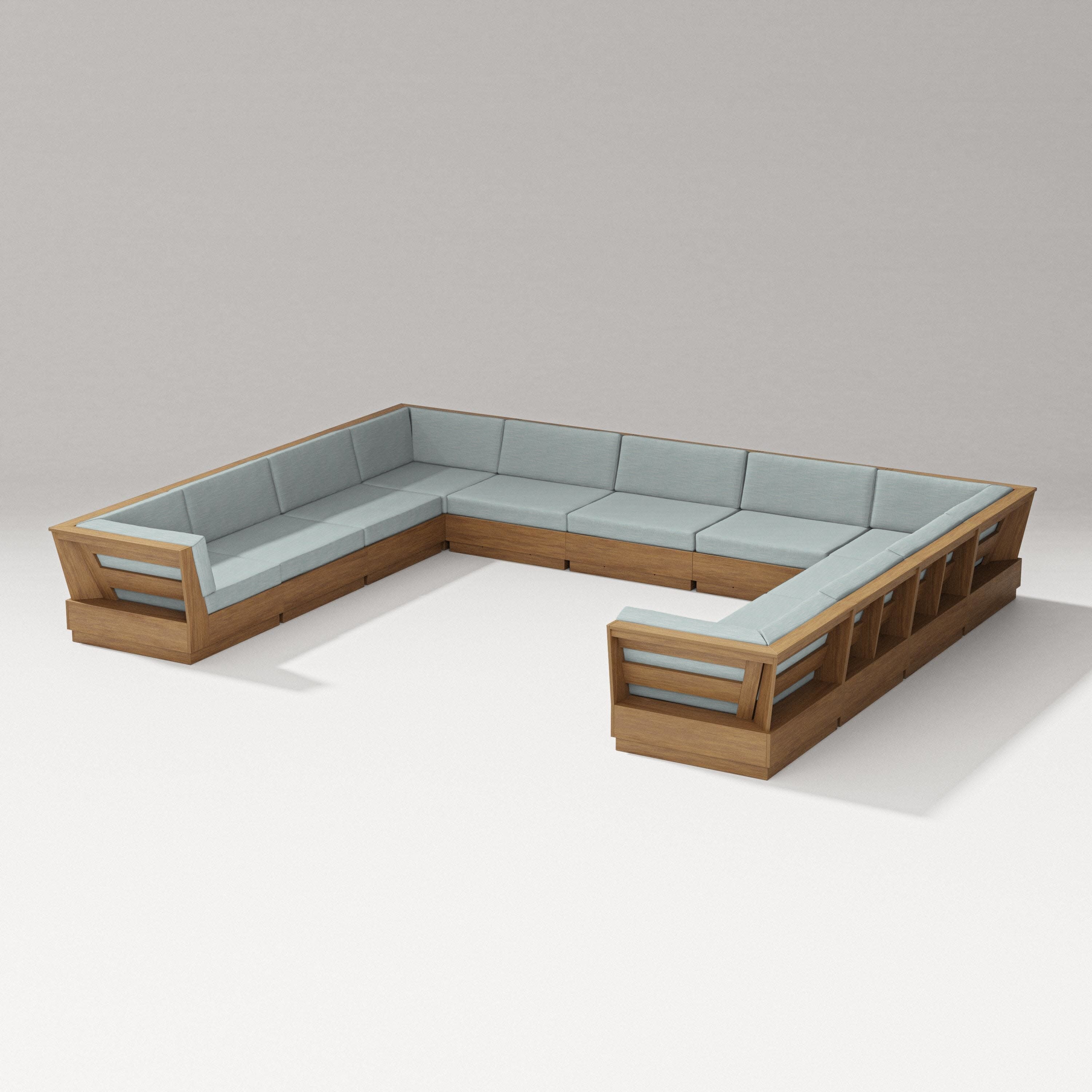Elevate Large U-Shaped Sectional in Natural / Soothe Mist
