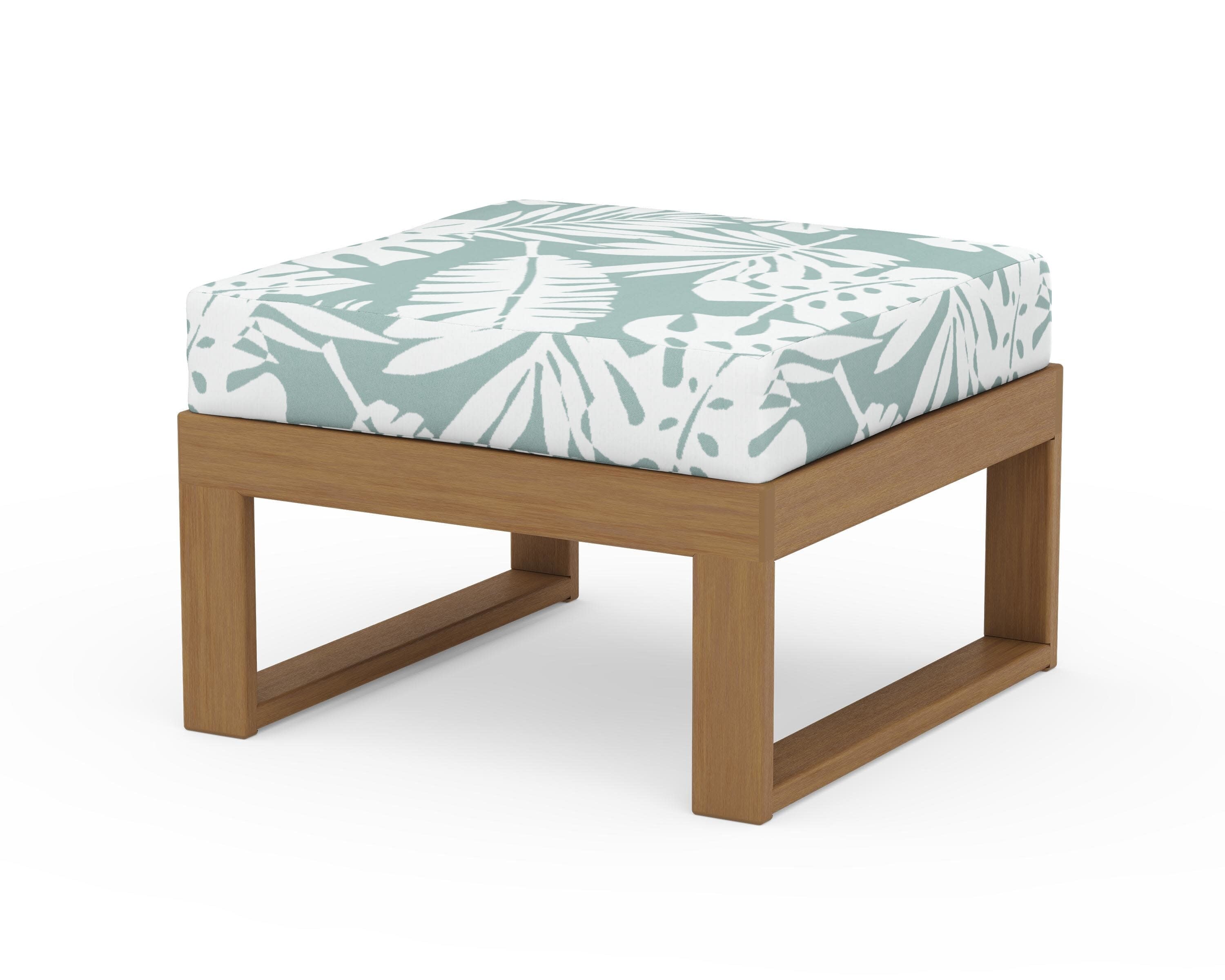 Modular Ottoman - Modern in Natural / Leaf Glacier Spa