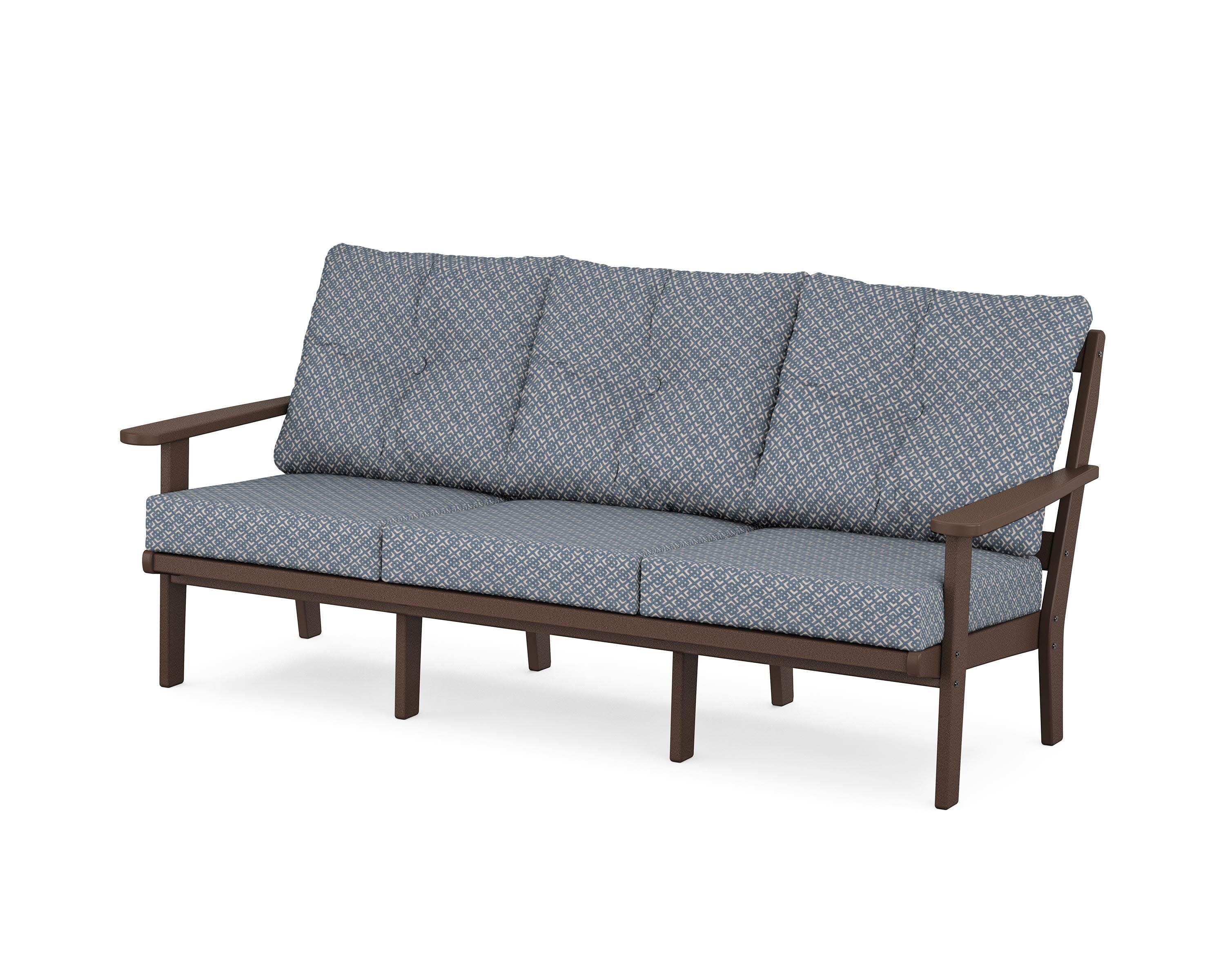 Mission Deep Seating Sofa in Mahogany / Hopscotch