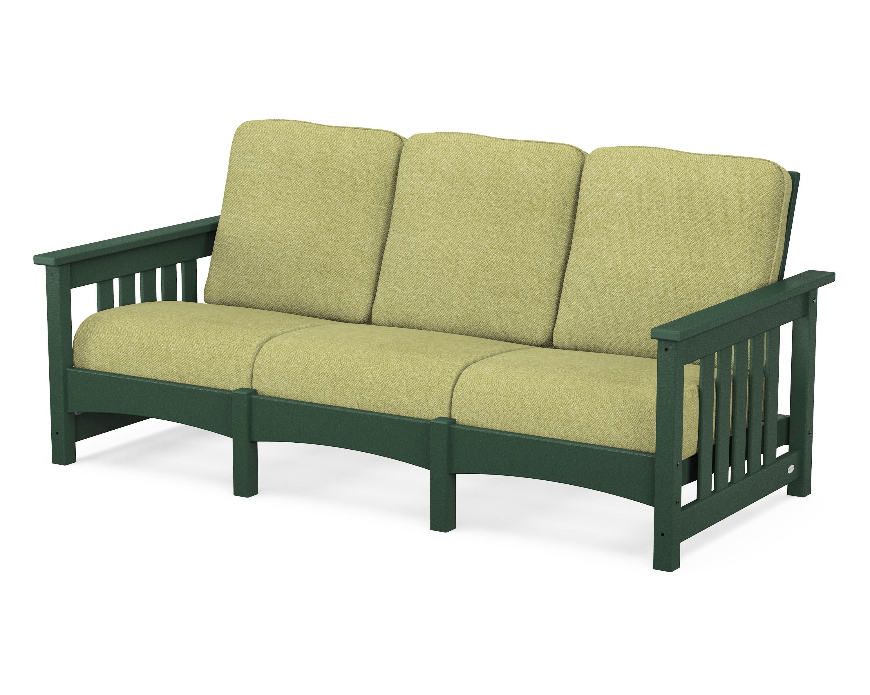 Club Mission Sofa in Green / Chartreuse Boucle