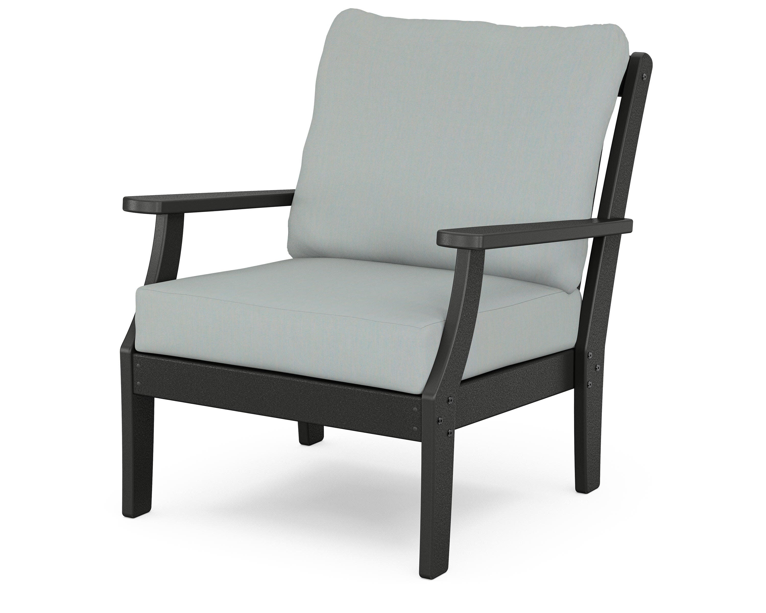 Braxton Deep Seating Chair in Black / Spa