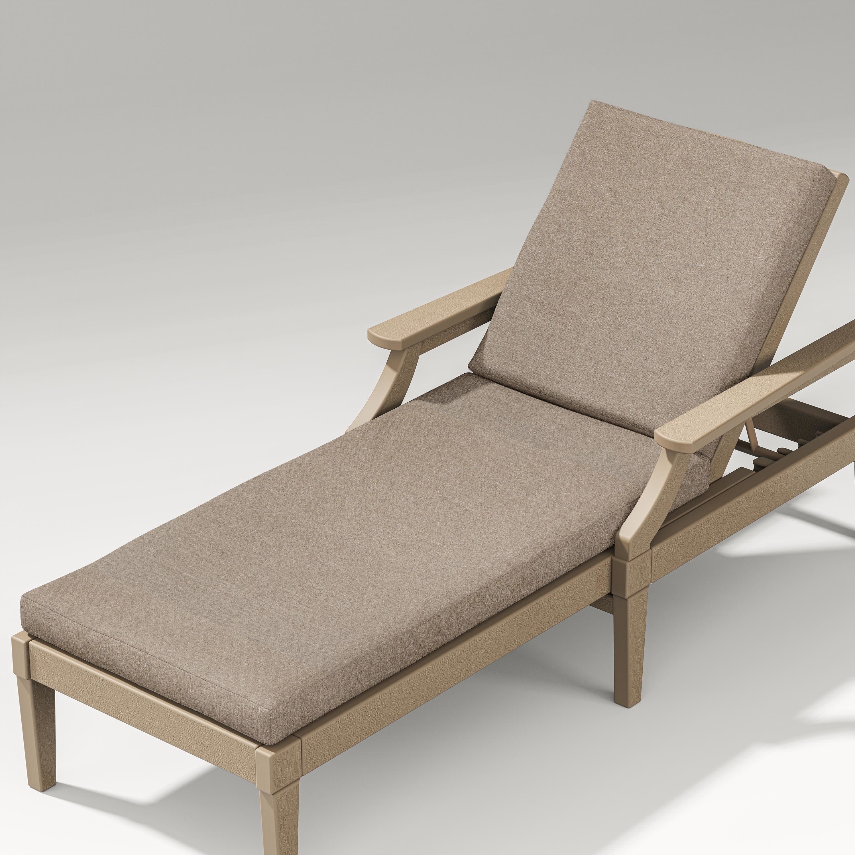 Estate Chaise Lounge Full Cushion in Spiced Burlap