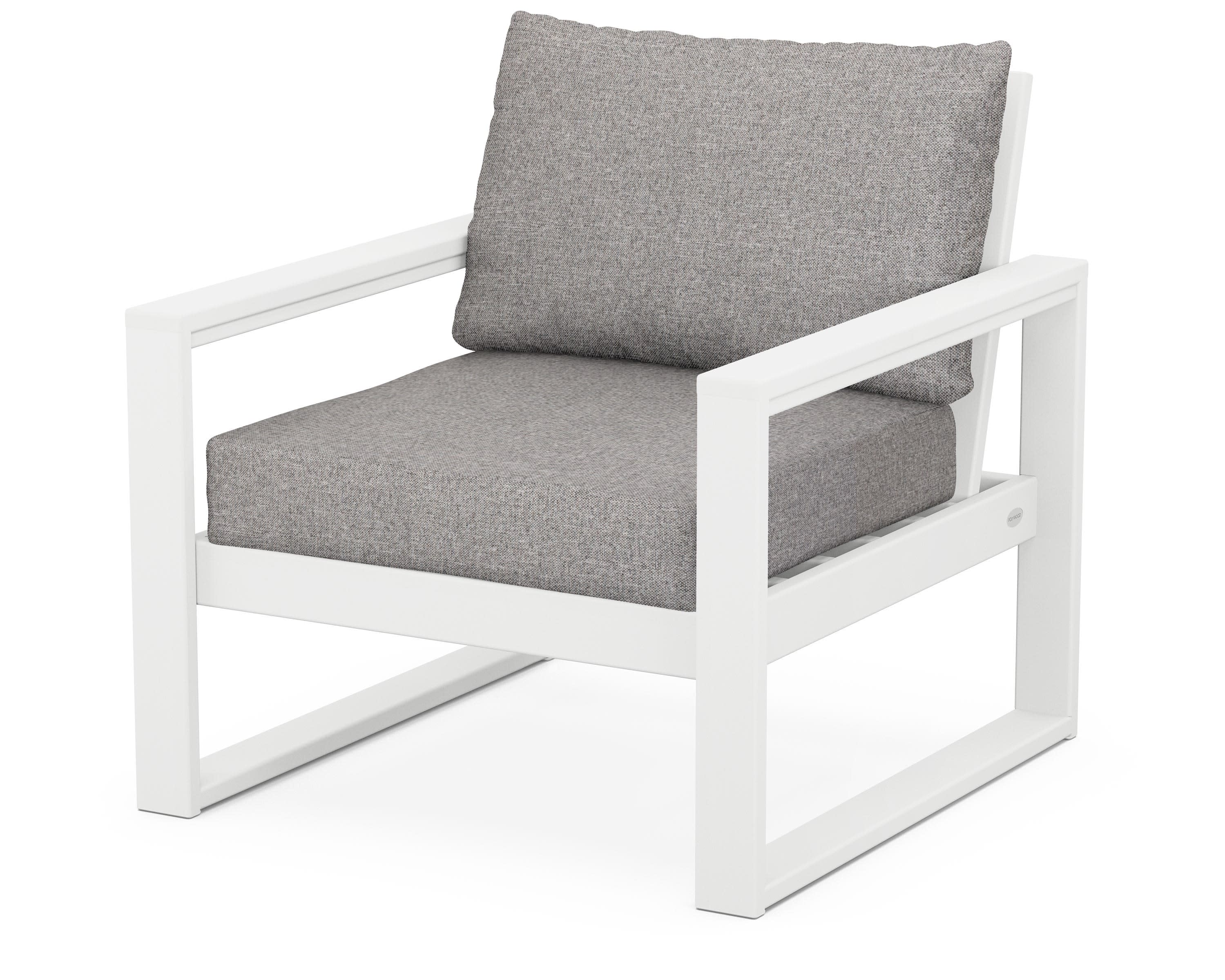 EDGE Club Chair in White / Grey Mist