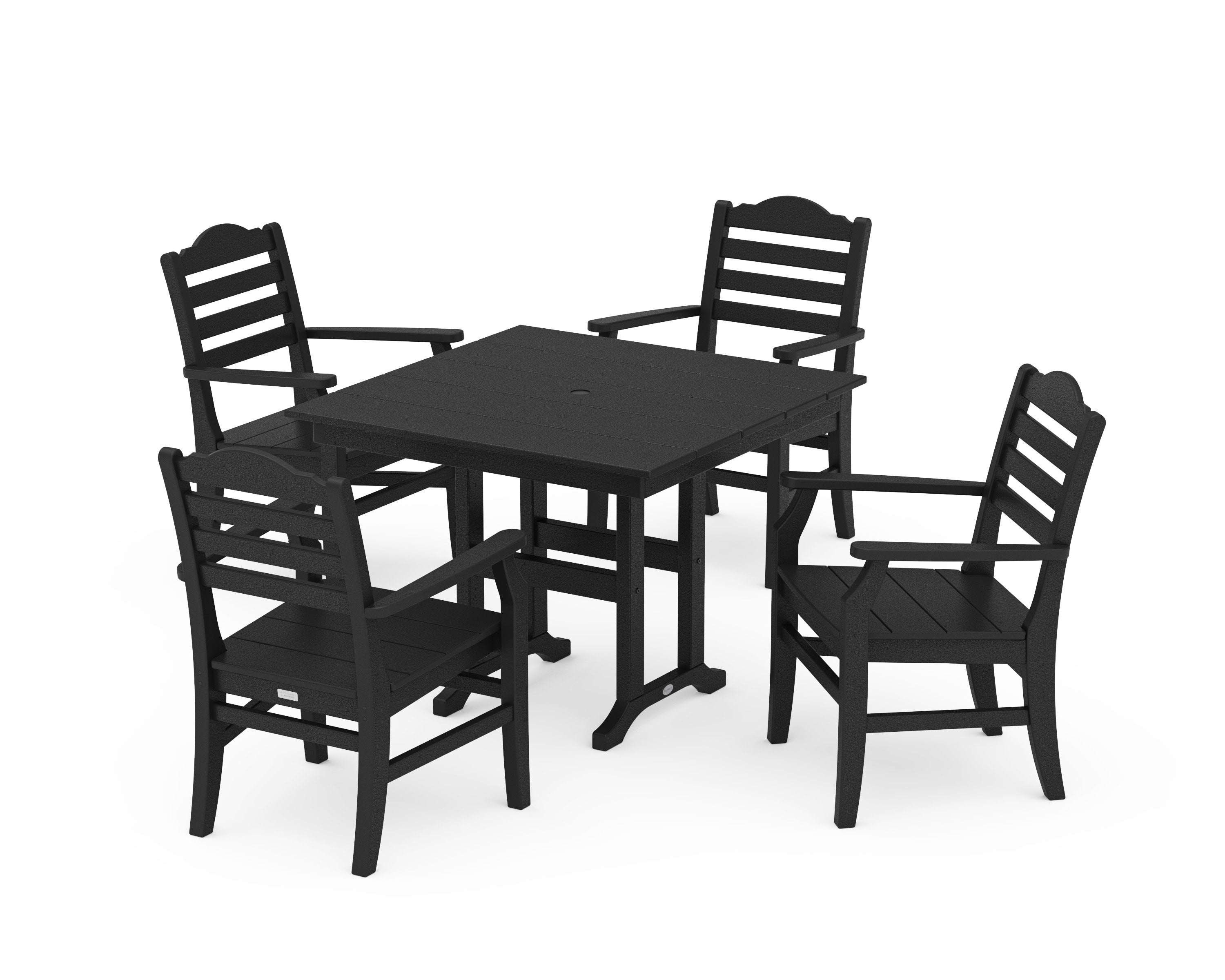 Savannah 5-Piece Farmhouse Dining Set in Black