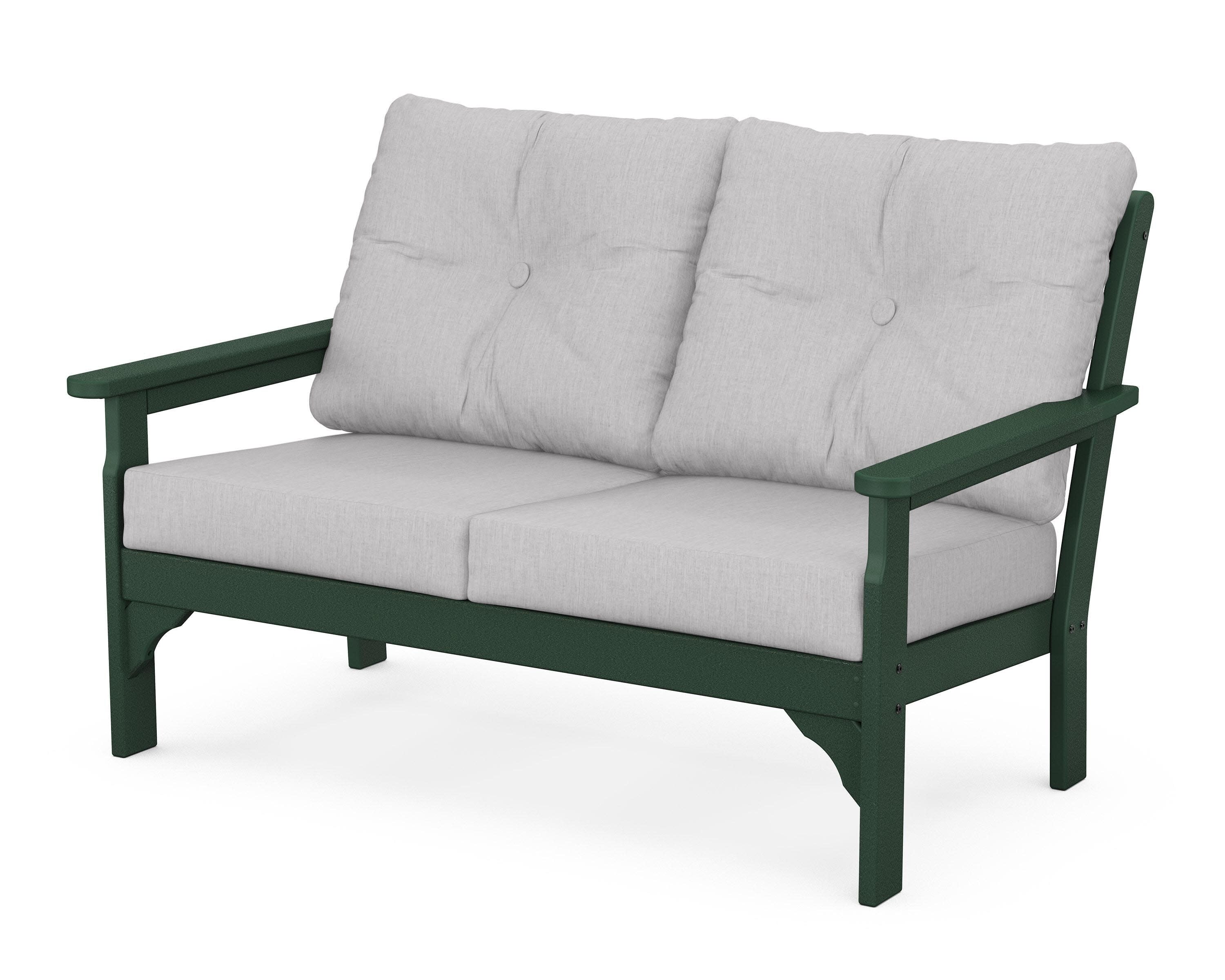 Vineyard Deep Seating Loveseat in Green / Granite