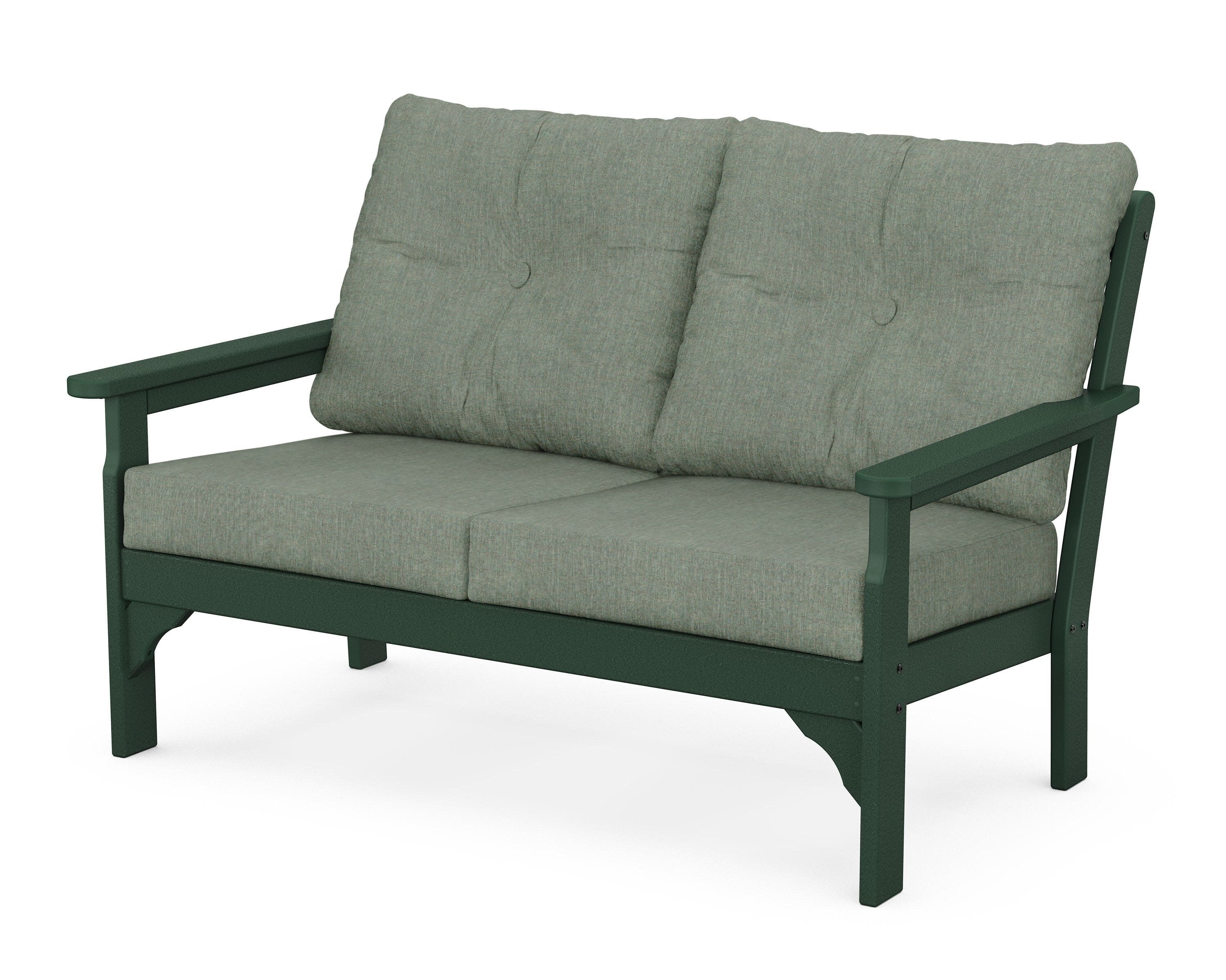 Vineyard Deep Seating Loveseat in Green / Cast Sage