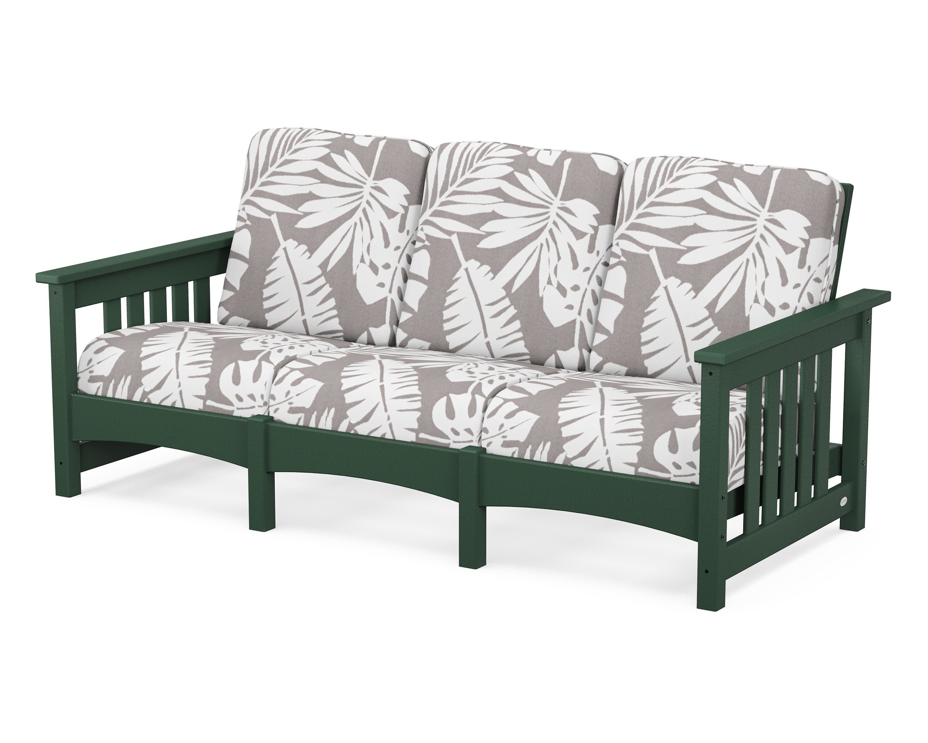 Club Mission Sofa in Green / Leaf Grey Mist