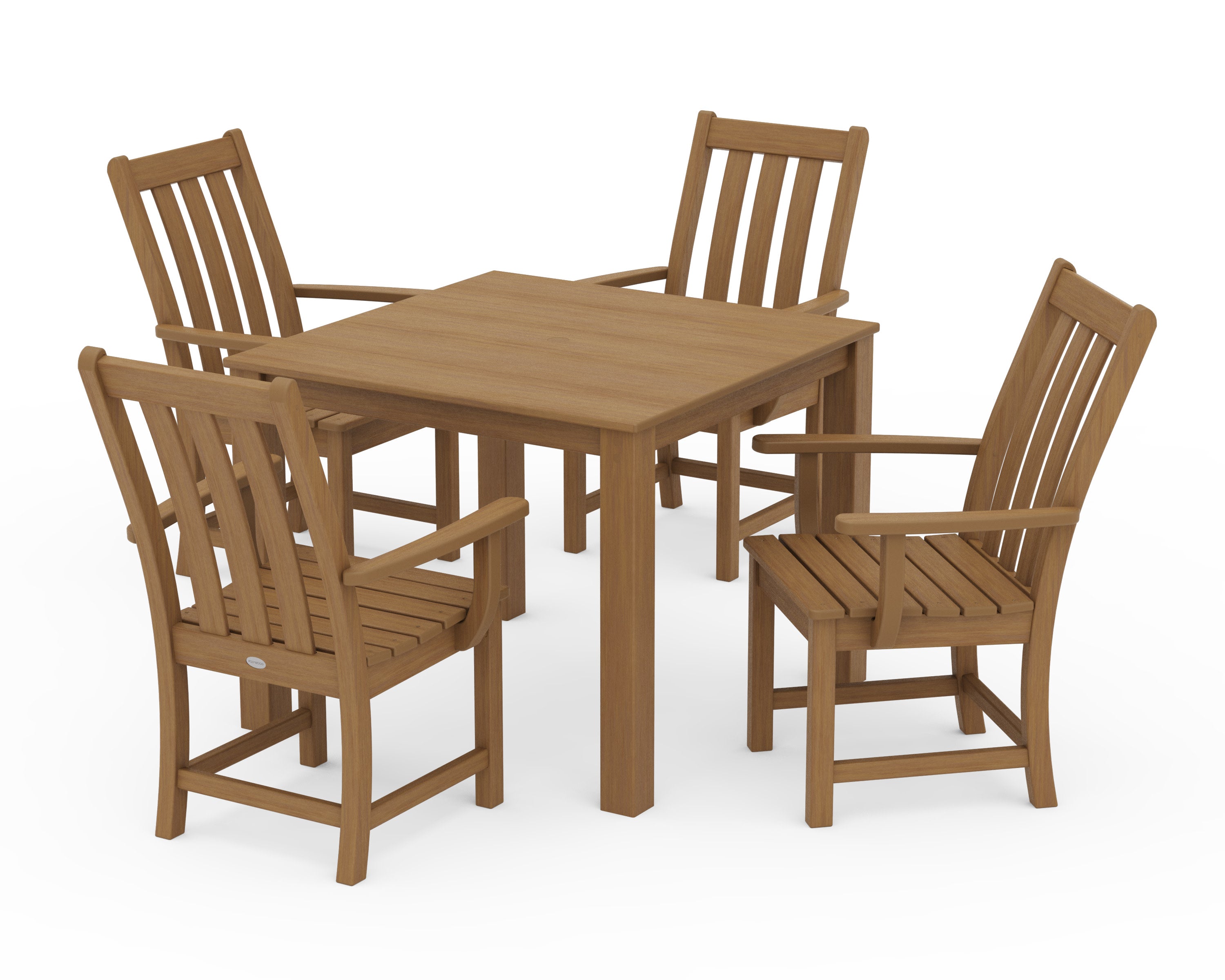 Vineyard 5-Piece Parsons Dining Set in Natural