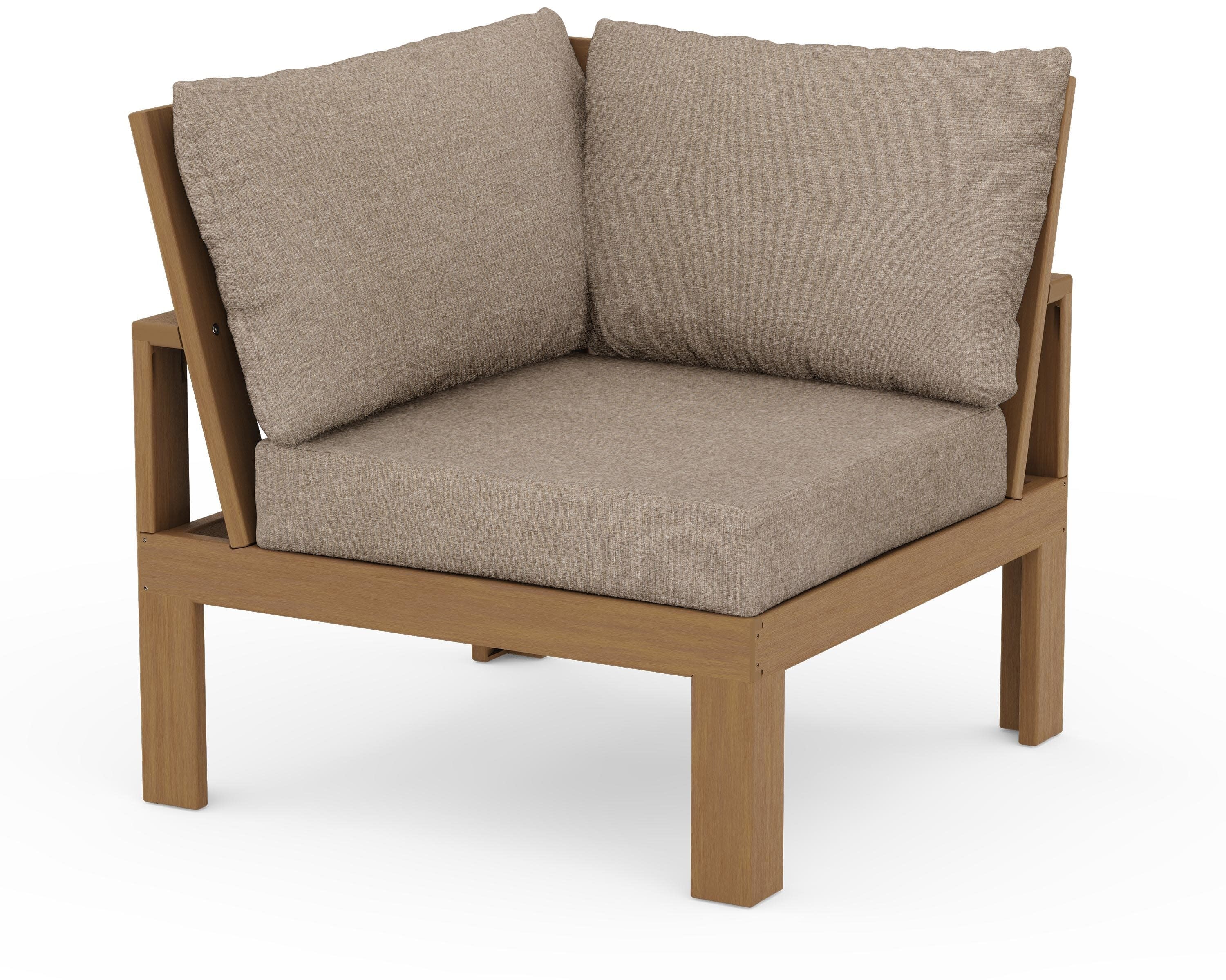 Modular Corner Chair in Natural / Spiced Burlap