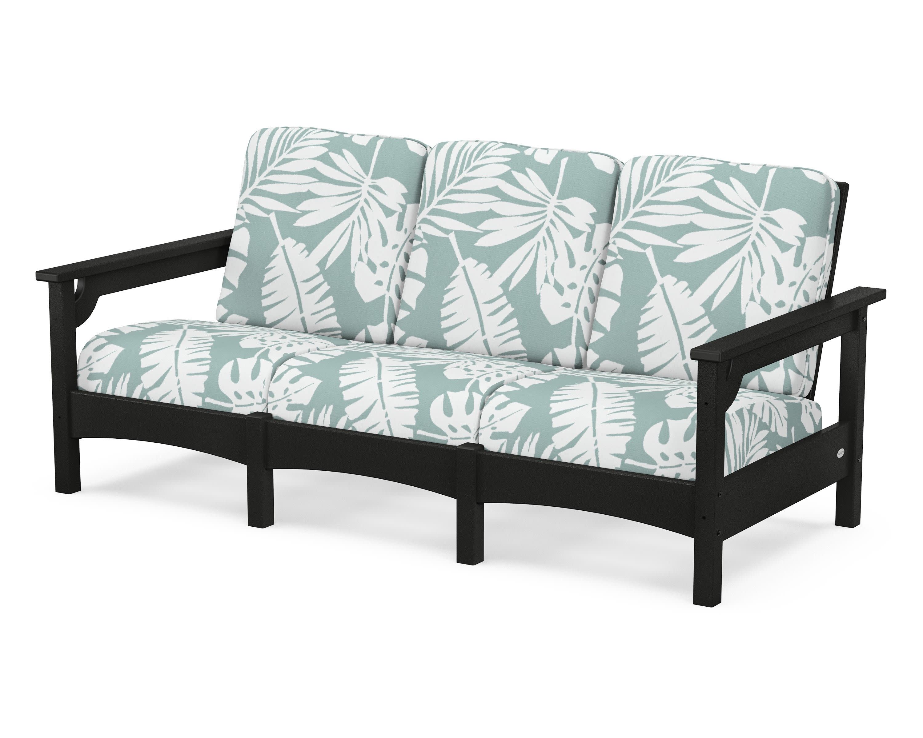 Club Sofa in Black / Leaf Glacier Spa