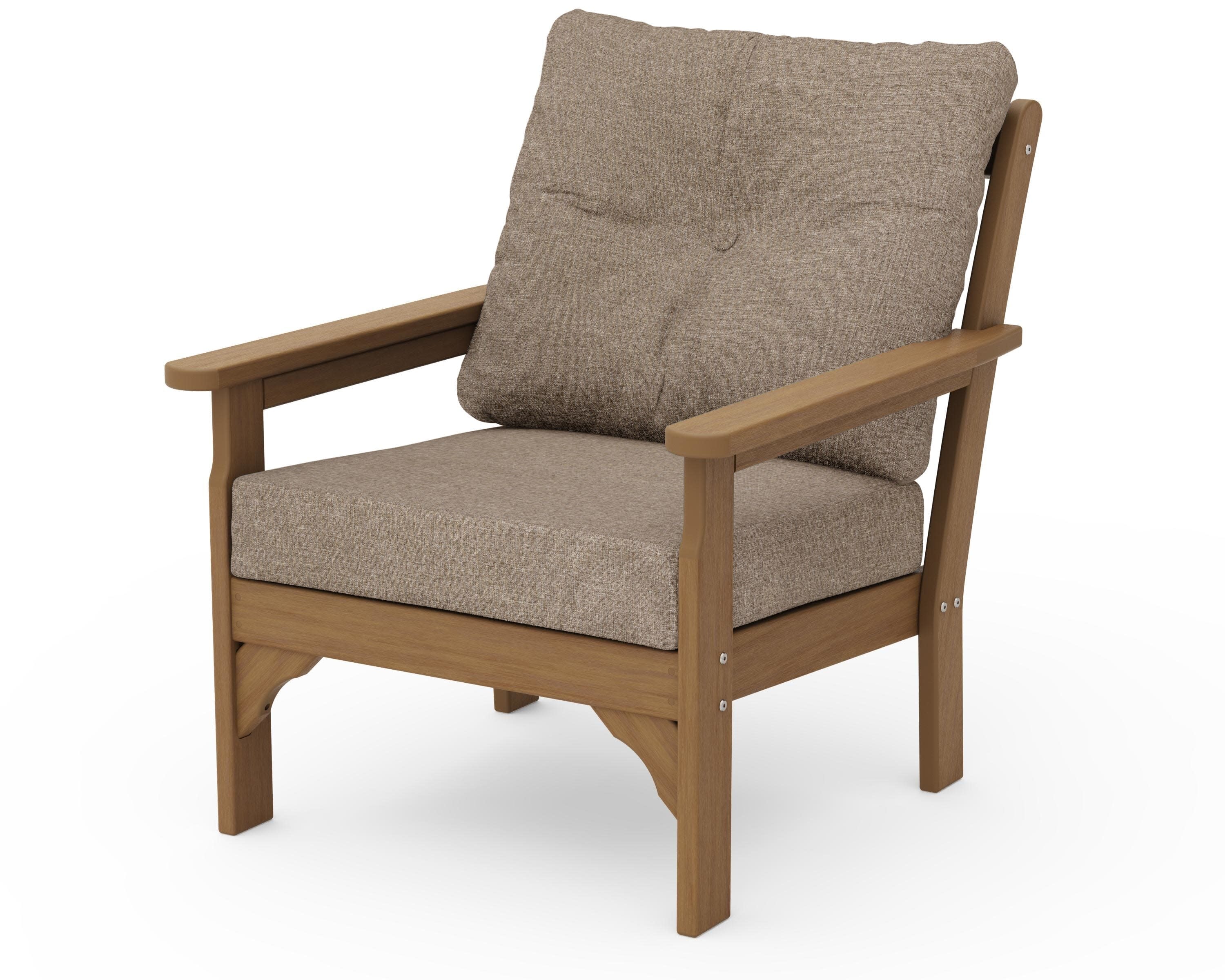 Vineyard Deep Seating Chair in Natural / Spiced Burlap