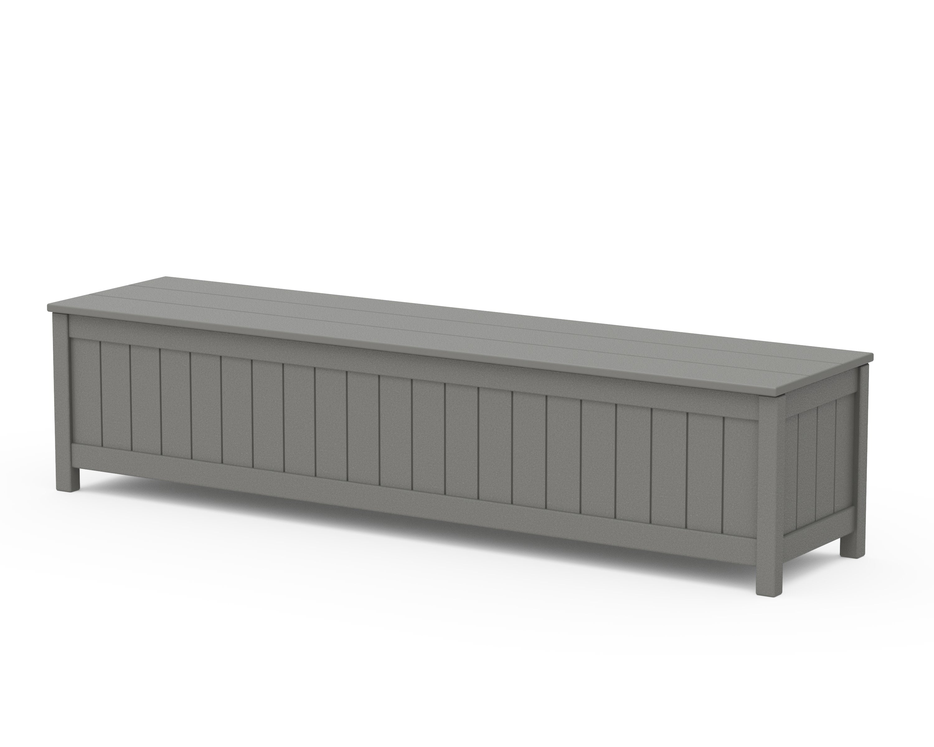 Vineyard 72" Storage Bench in Slate Grey