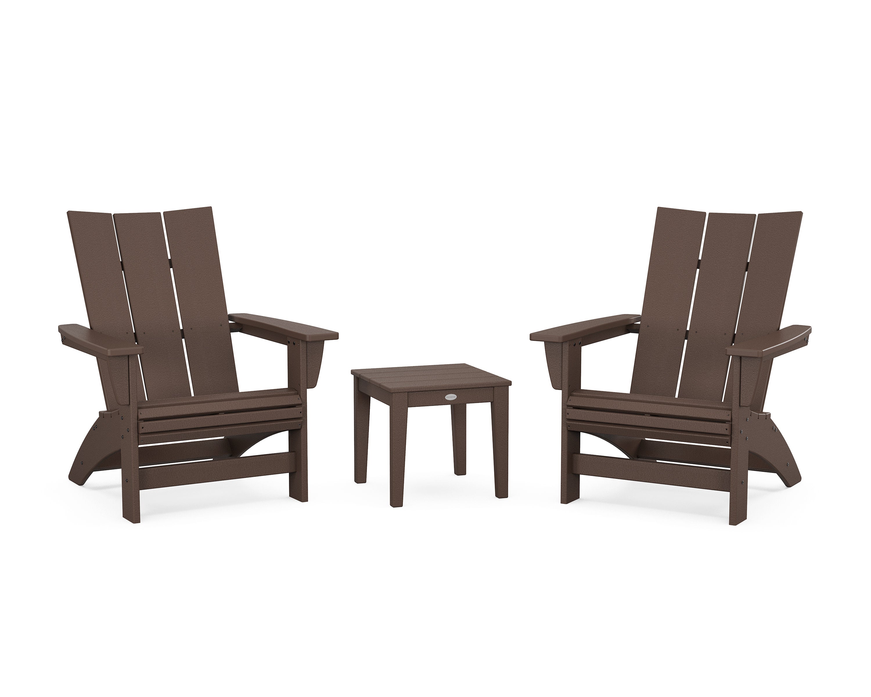 3-Piece Modern Grand Adirondack Set in Mahogany