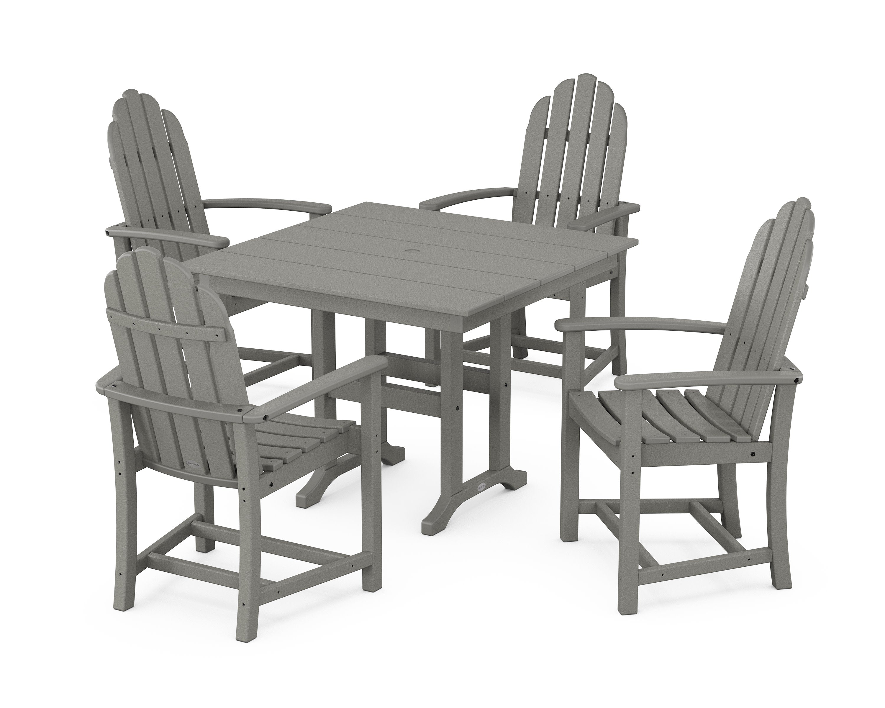 Classic Adirondack 5-Piece Farmhouse Dining Set in Slate Grey