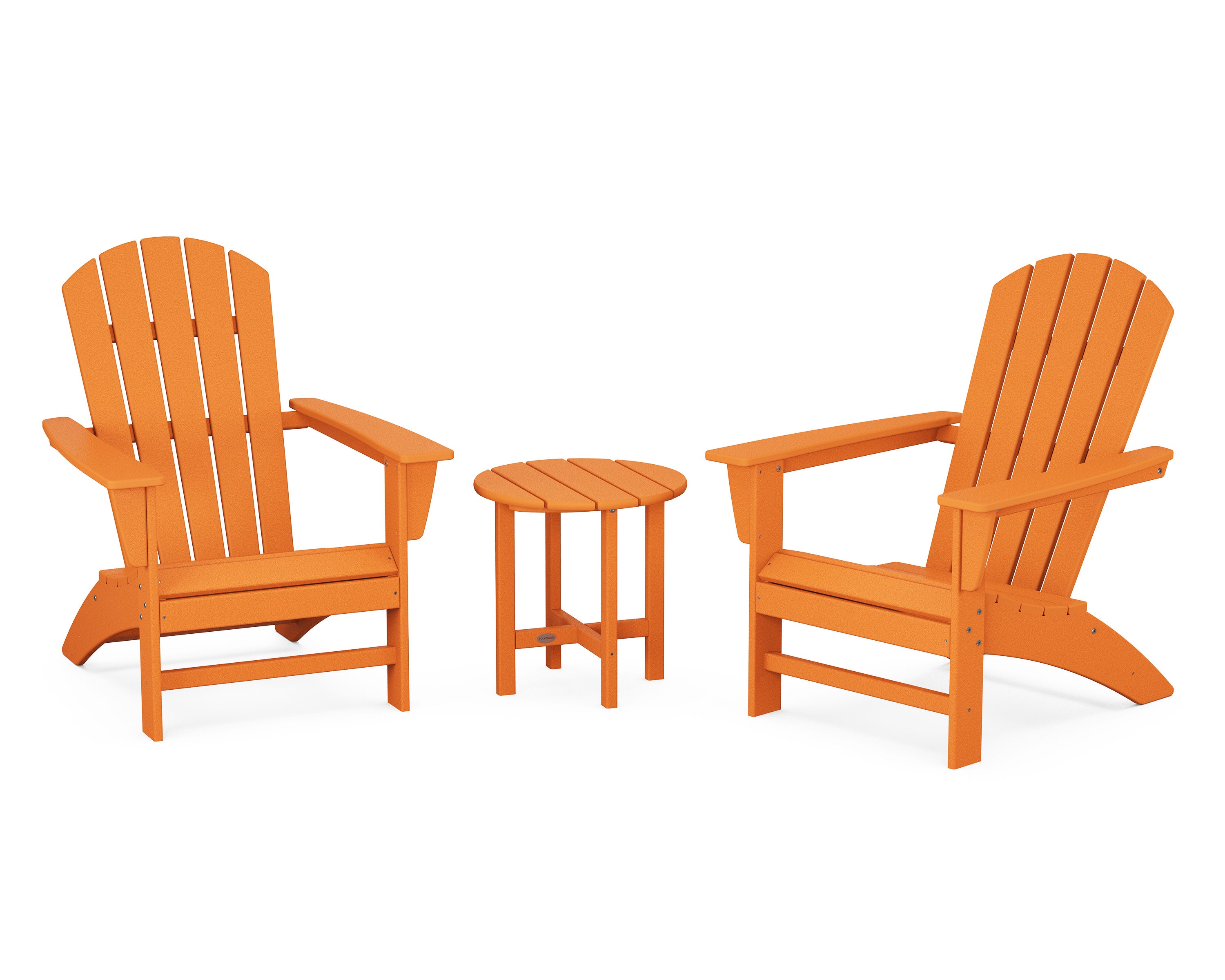 Nautical 3-Piece Adirondack Set in Tangerine