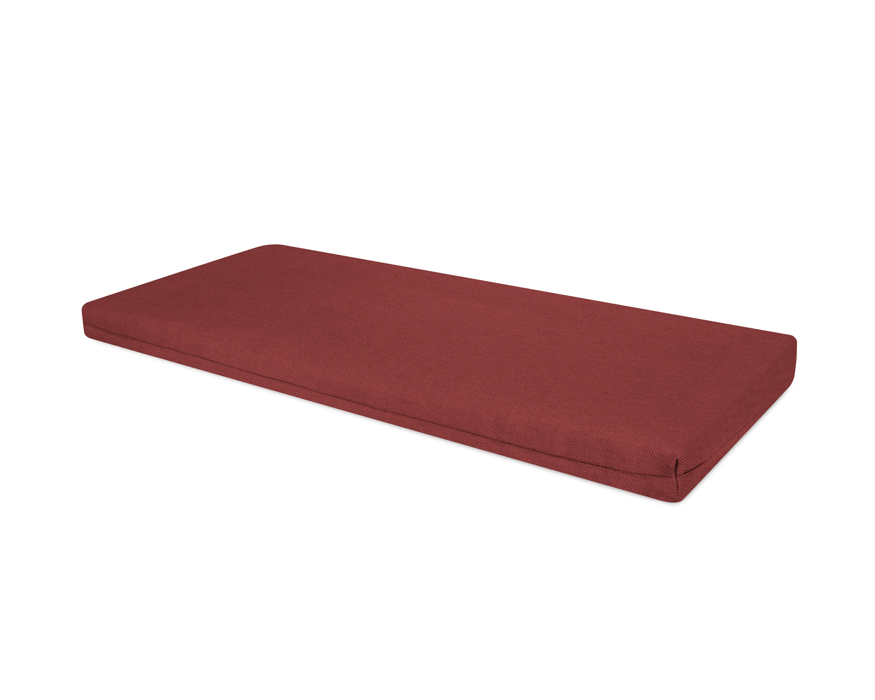 Bench Seat Cushion - 17.25"D x 43.5"W x 2.5"H in Essential Garnet