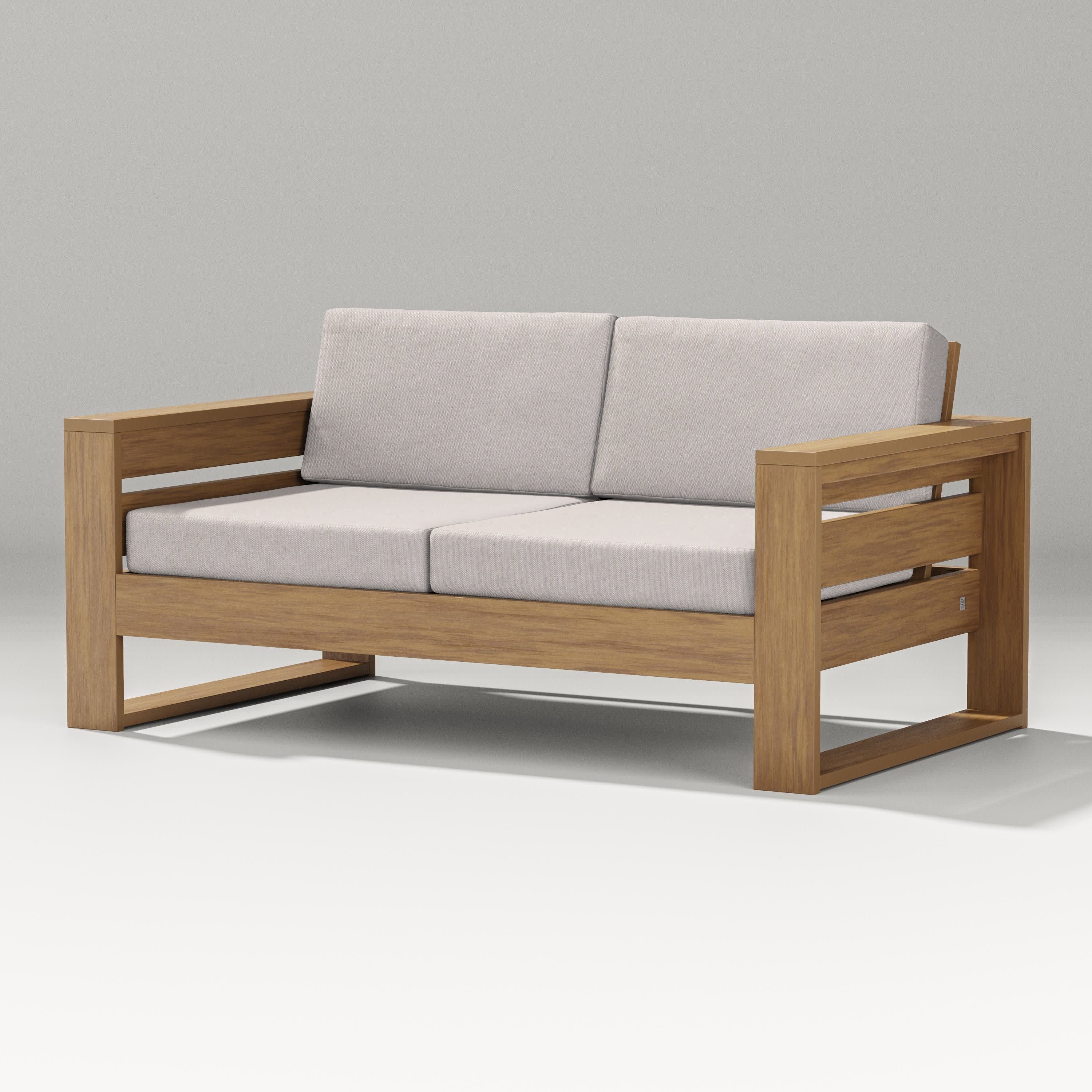 Latitude Loveseat in Natural / Dune Burlap